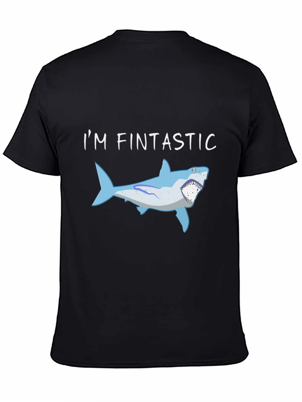 Fintastic Shark Graphic Black T-Shirt