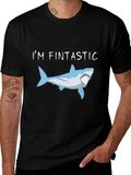 Fintastic Shark Graphic Black T-Shirt