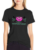Acupuncturist Lotus Graphic T-Shirt