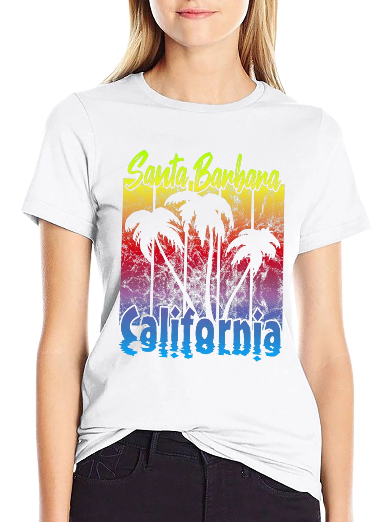 Santa Barbara California Palm Tee