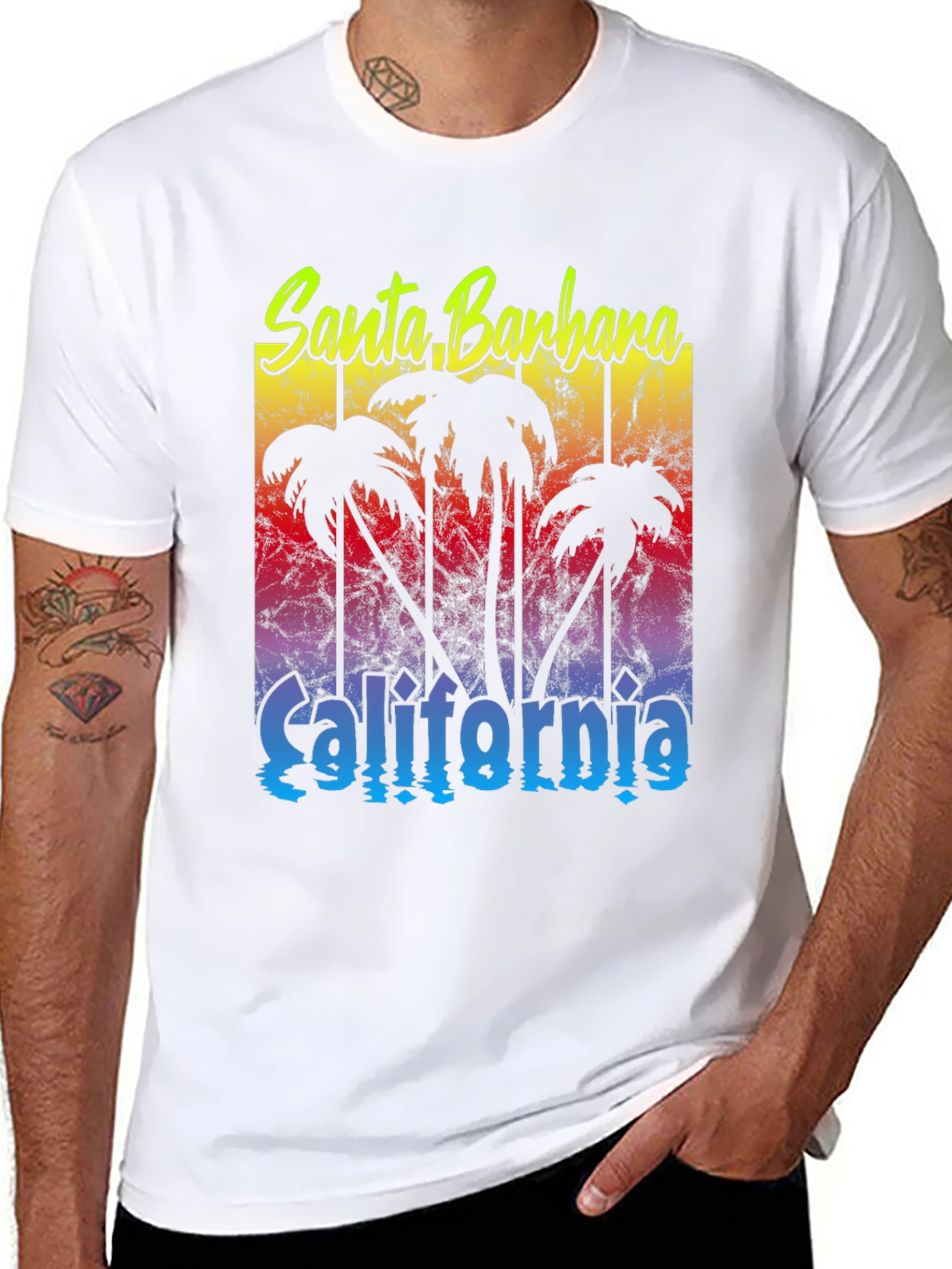 Santa Barbara California Palm Tee