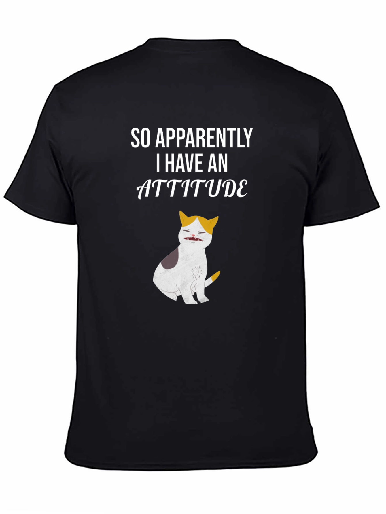Attitude Cat Graphic Tee - Funny Novelty T-Shirt