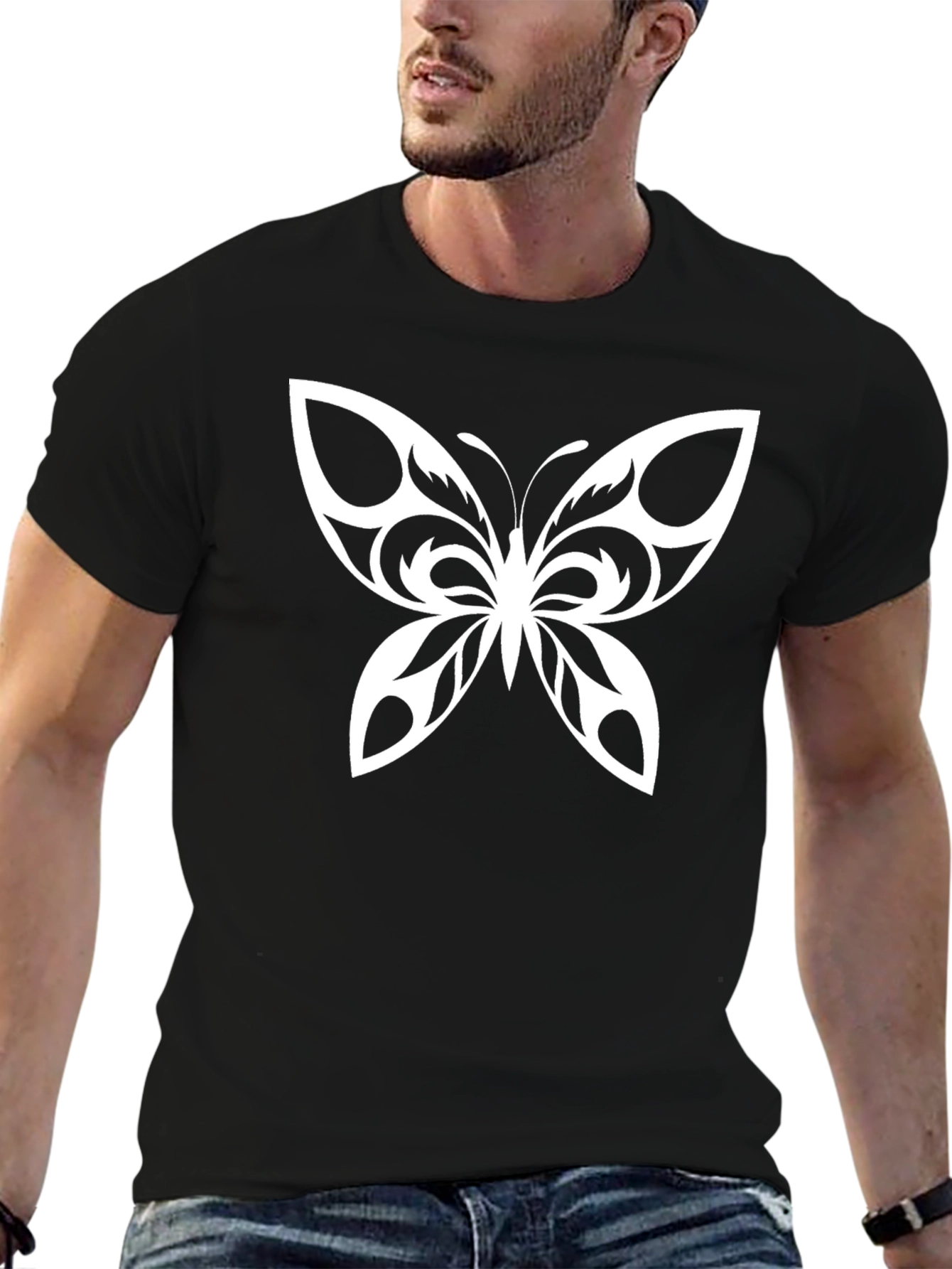 Butterfly Graphic Tee - Black