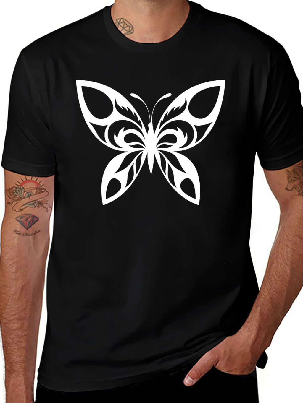 Butterfly Graphic Tee - Black