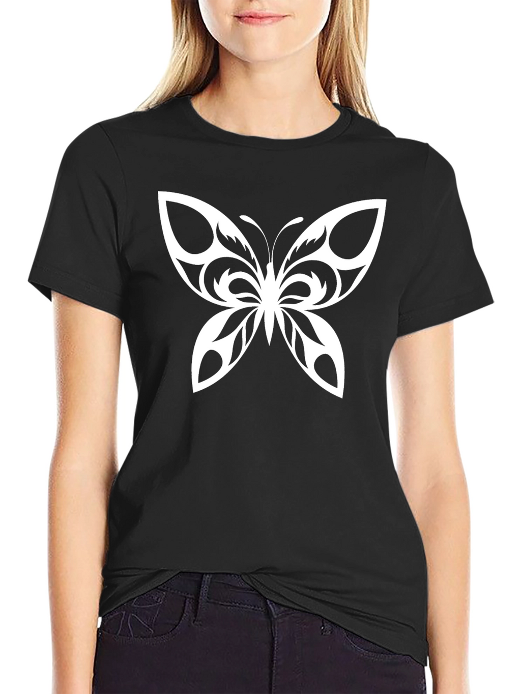 Butterfly Graphic Tee - Black