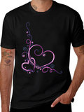 Heart Swirl T-Shirt - Neon Design