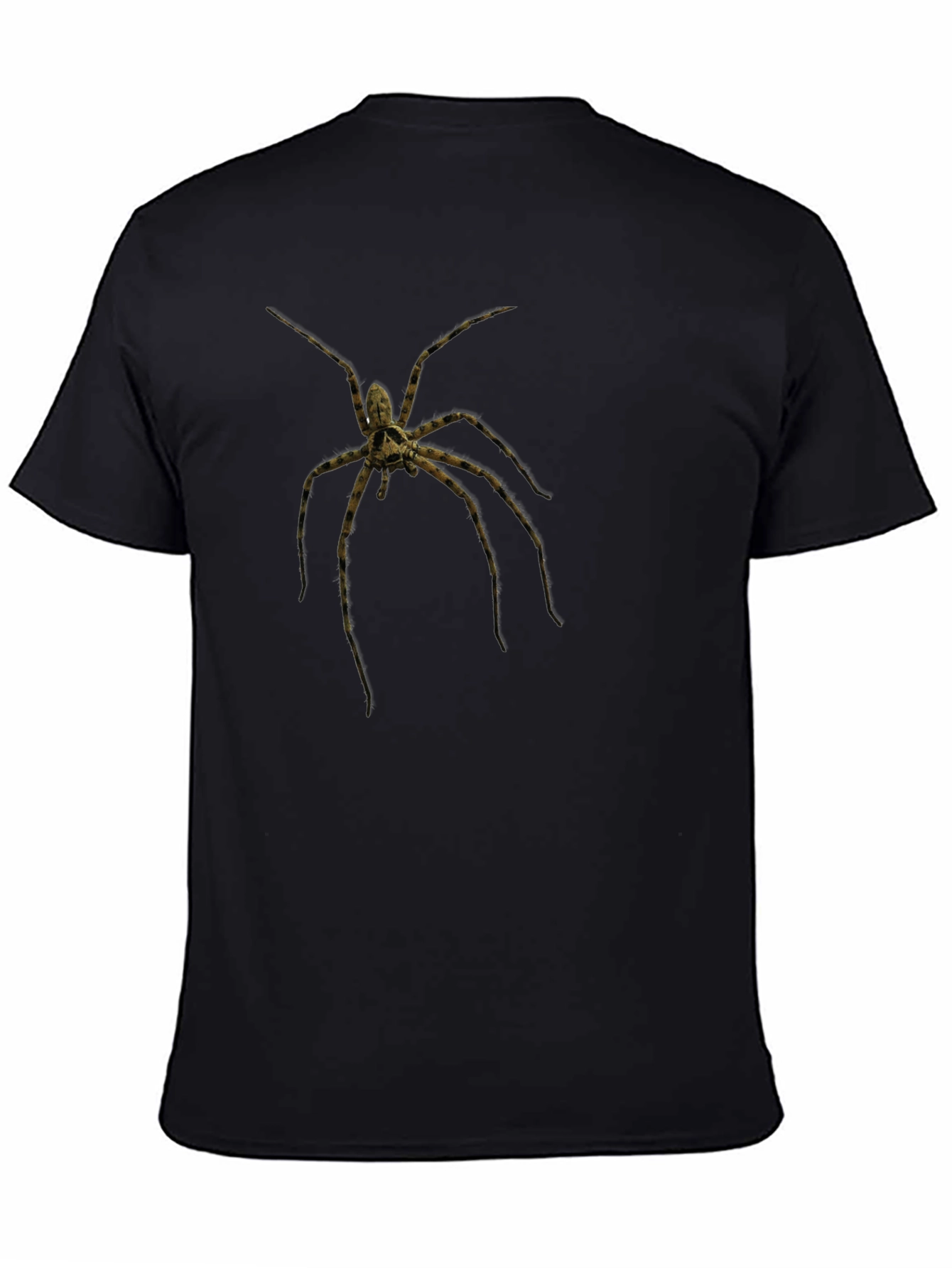 Creepy Spider Graphic Tee - Black Cotton