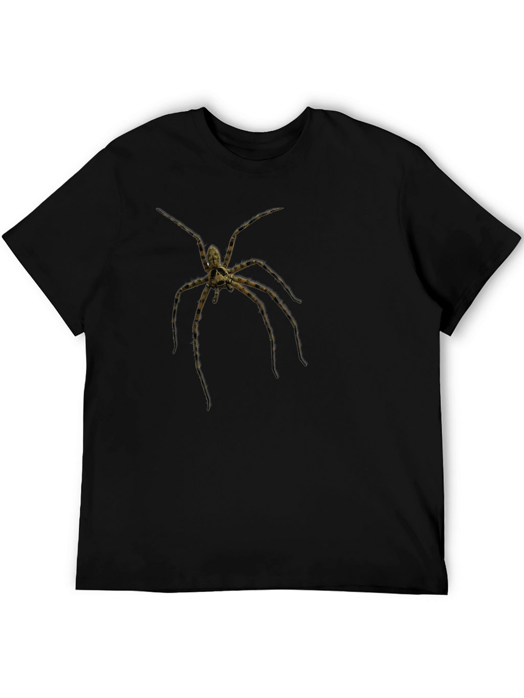 Creepy Spider Graphic Tee - Black Cotton