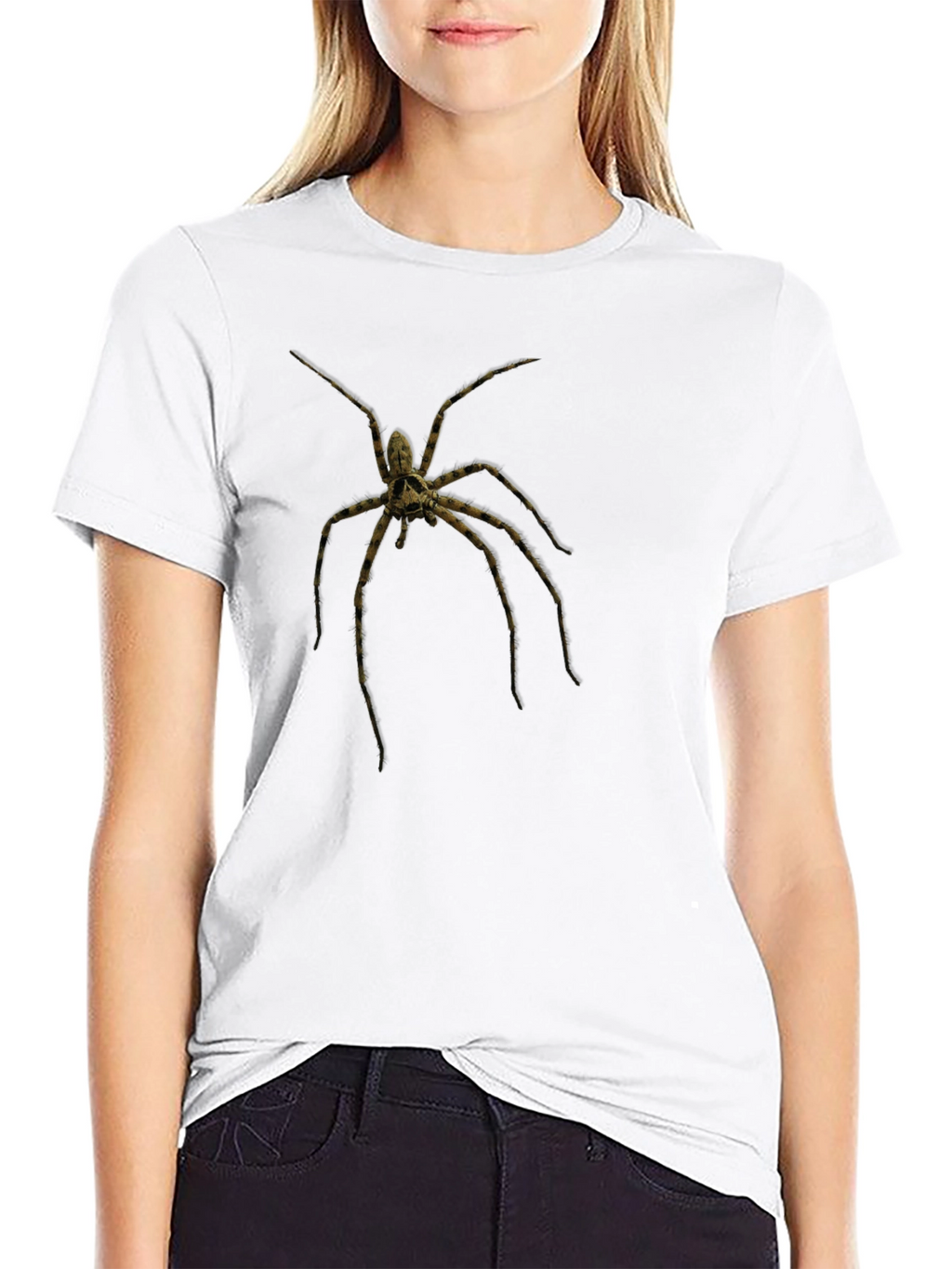 Creepy Spider Graphic Tee - Black Cotton