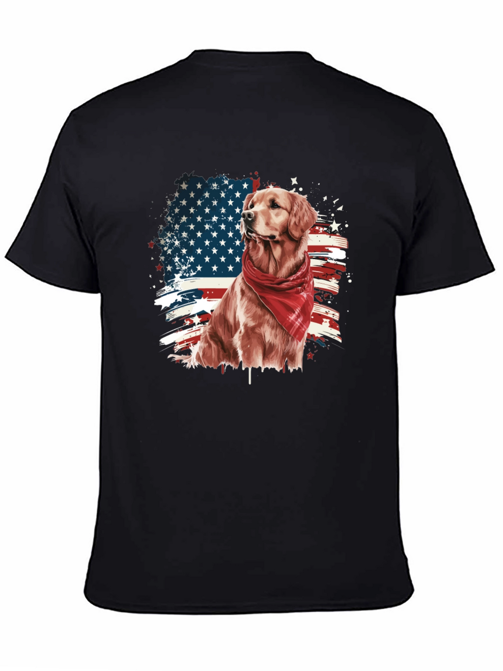 Patriotic Golden Retriever T-Shirt – USA Dog Lover Tee