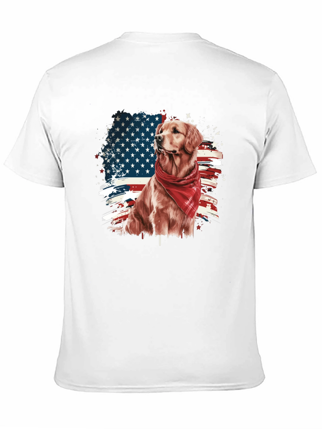 Patriotic Golden Retriever T-Shirt – USA Dog Lover Tee