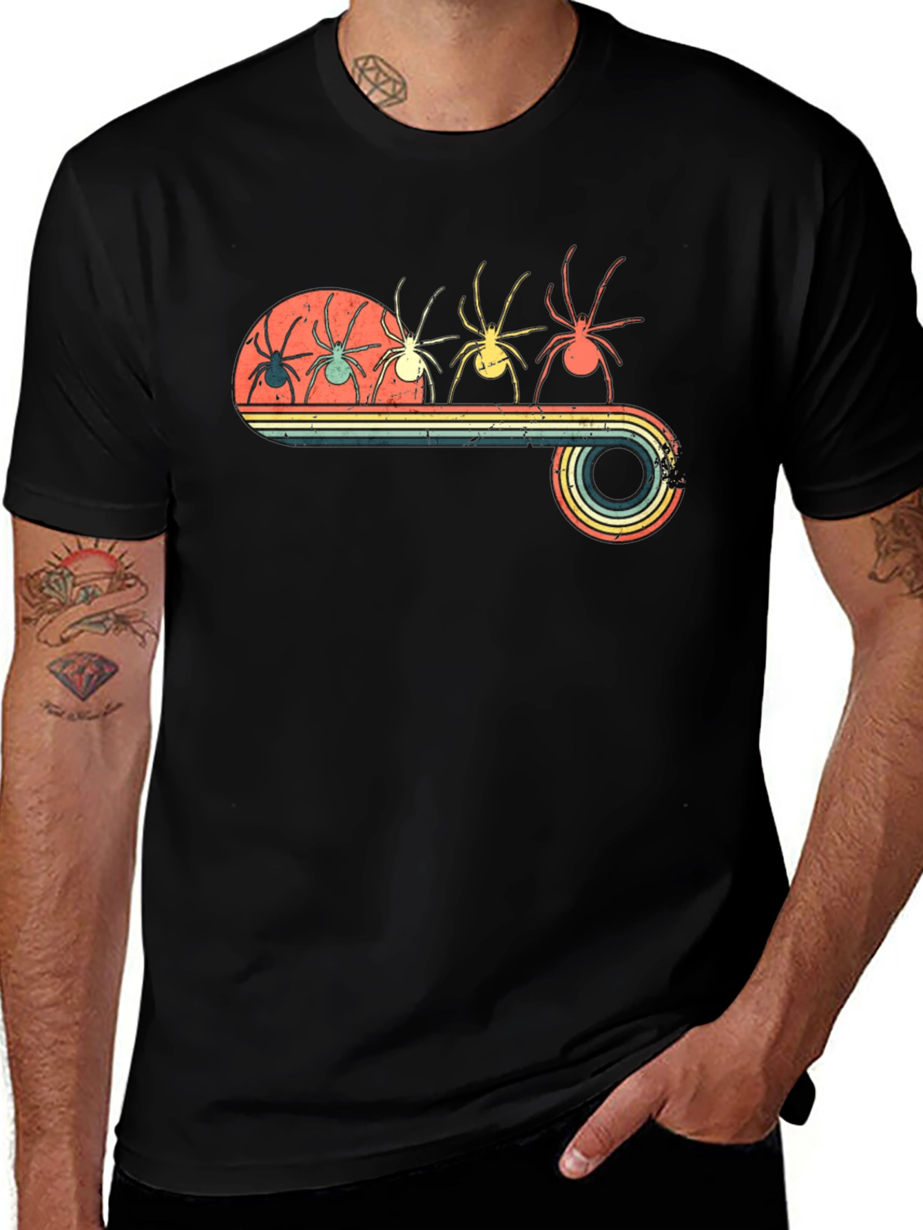 Retro Spider T-Shirt - Vintage Insect Design