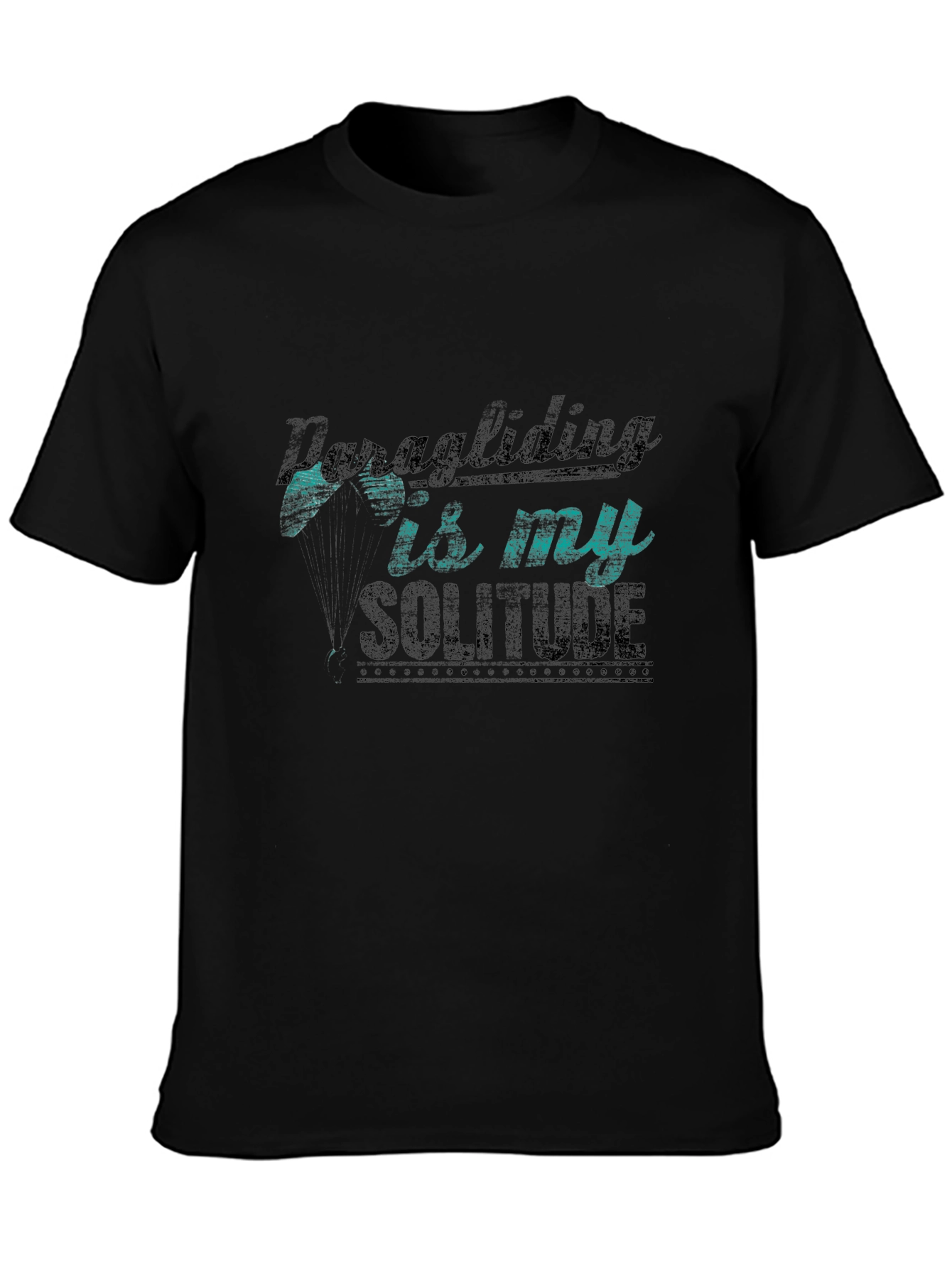 Paragliding Solitude Black T-Shirt