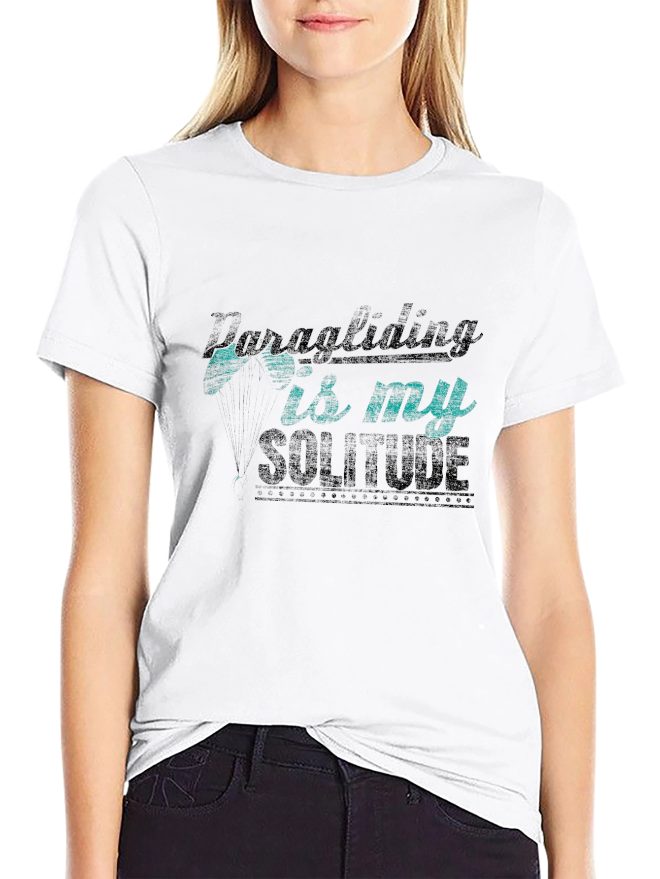 Paragliding Solitude Black T-Shirt