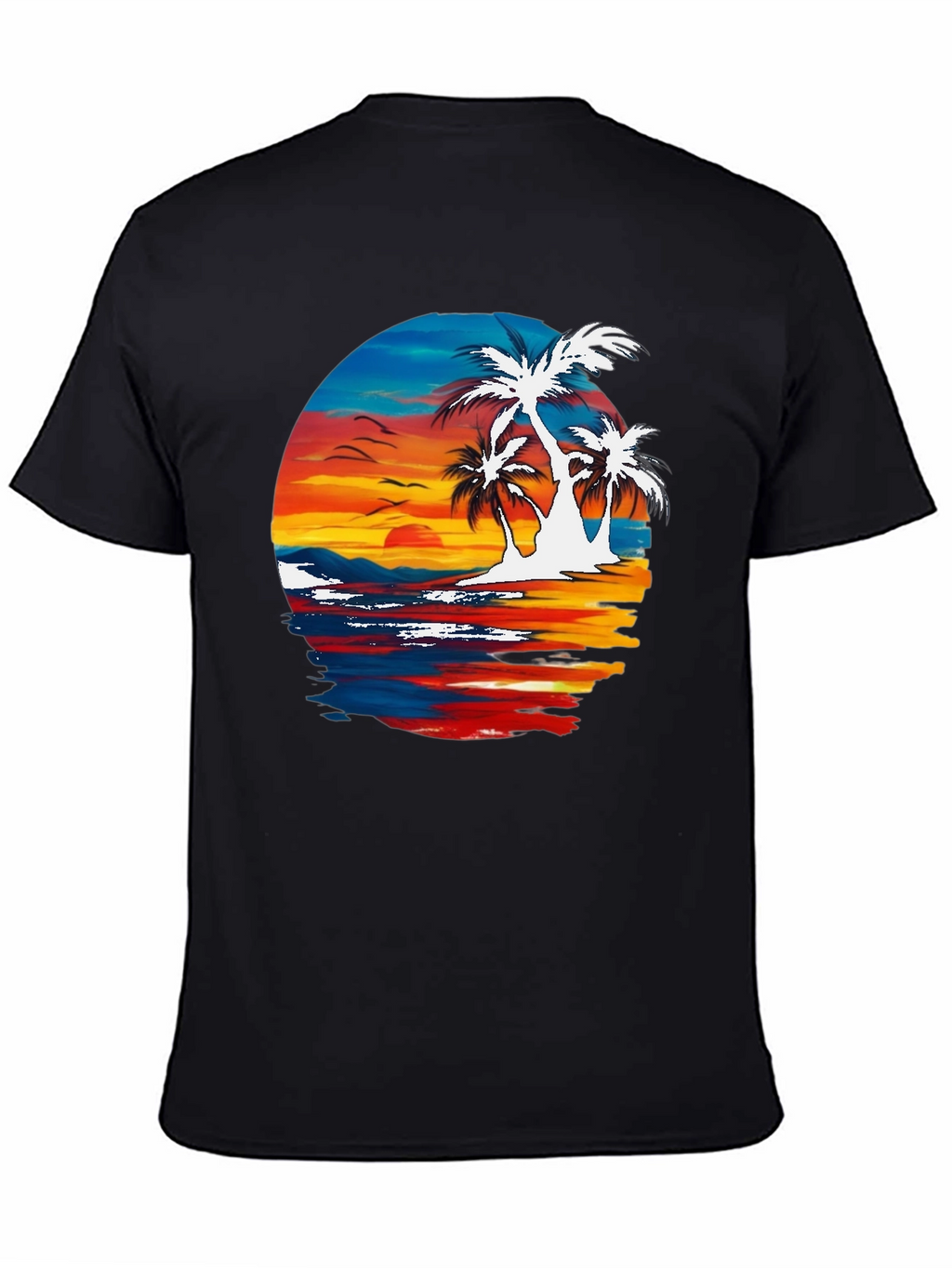 Tropical Palm Tree Sunset Graphic T-Shirt