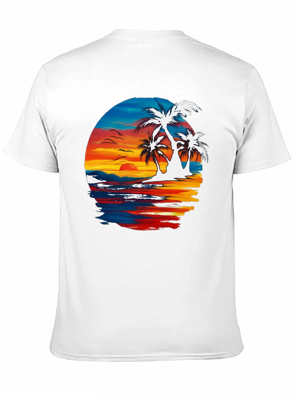 Tropical Palm Tree Sunset Graphic T-Shirt