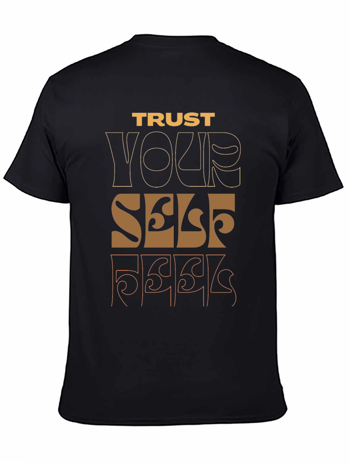 Trust Yourself Graphic Tee - Black Casual Shirt