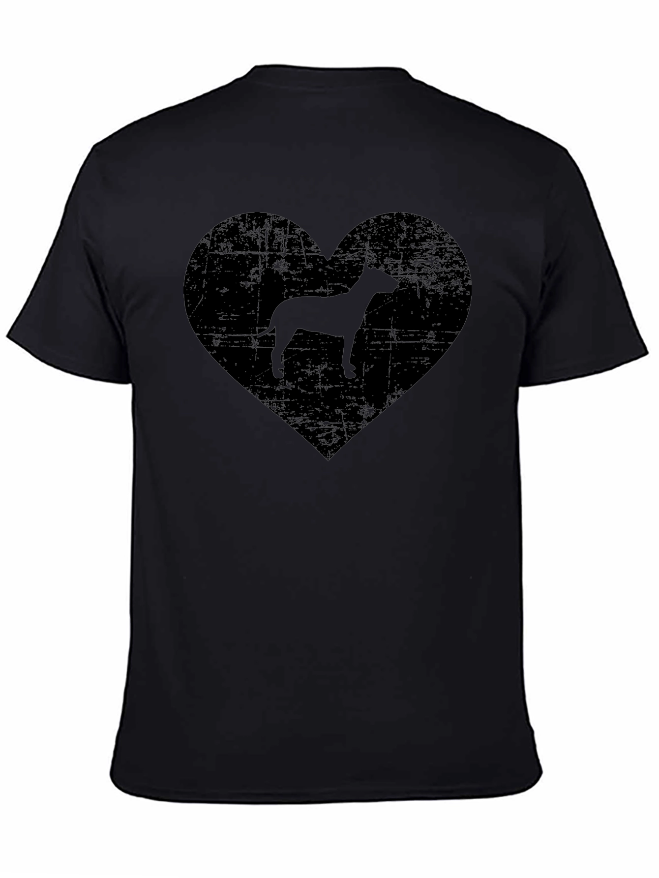 Distressed Dog Heart T-Shirt – Edgy Dog Lover Graphic Tee