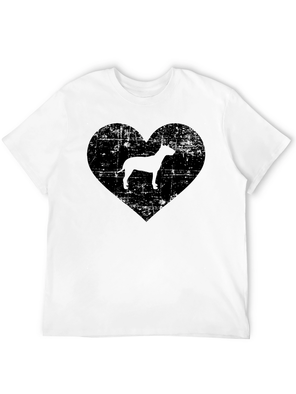 Distressed Dog Heart T-Shirt – Edgy Dog Lover Graphic Tee