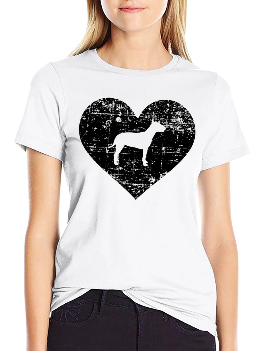 Distressed Dog Heart T-Shirt – Edgy Dog Lover Graphic Tee