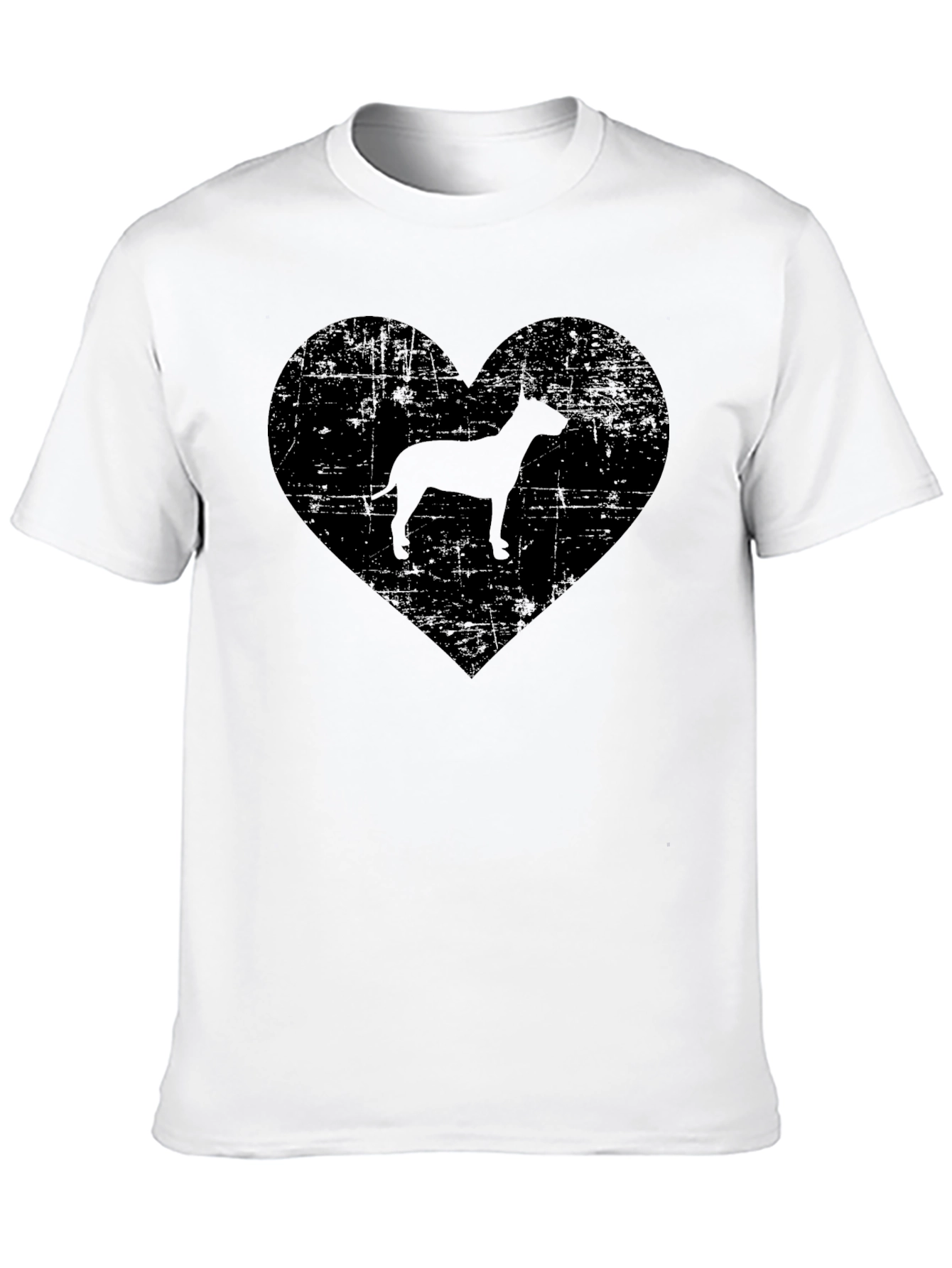 Distressed Dog Heart T-Shirt – Edgy Dog Lover Graphic Tee