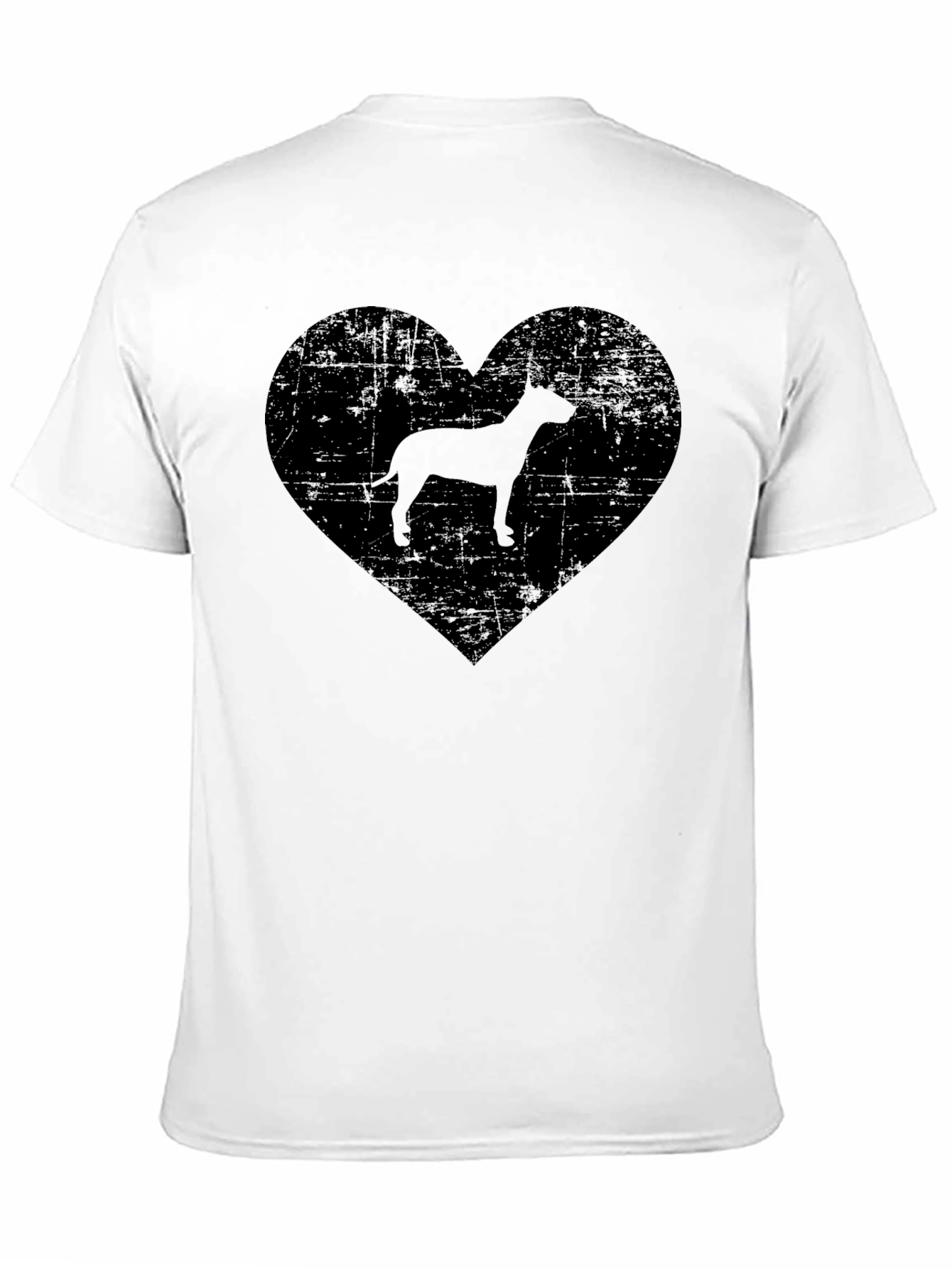 Distressed Dog Heart T-Shirt – Edgy Dog Lover Graphic Tee