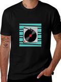 Retro Turntable Graphic Tee - Black