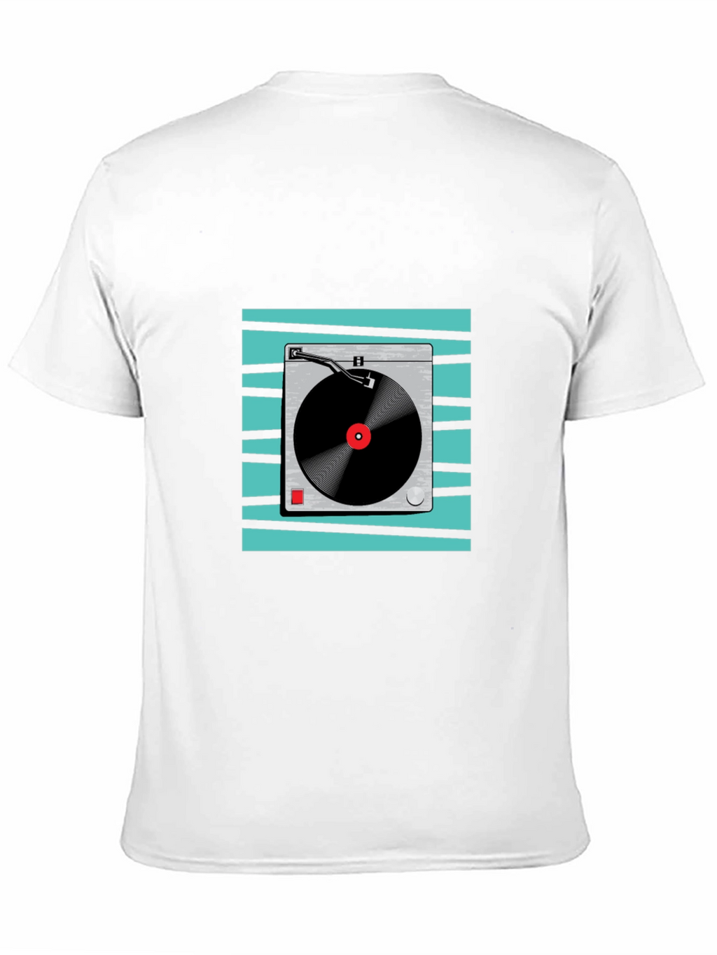 Retro Turntable Graphic Tee - Black