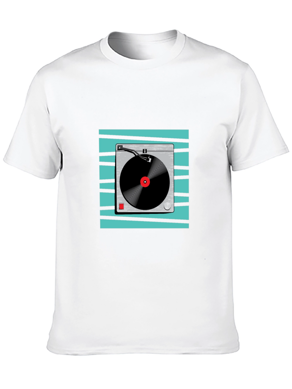 Retro Turntable Graphic Tee - Black