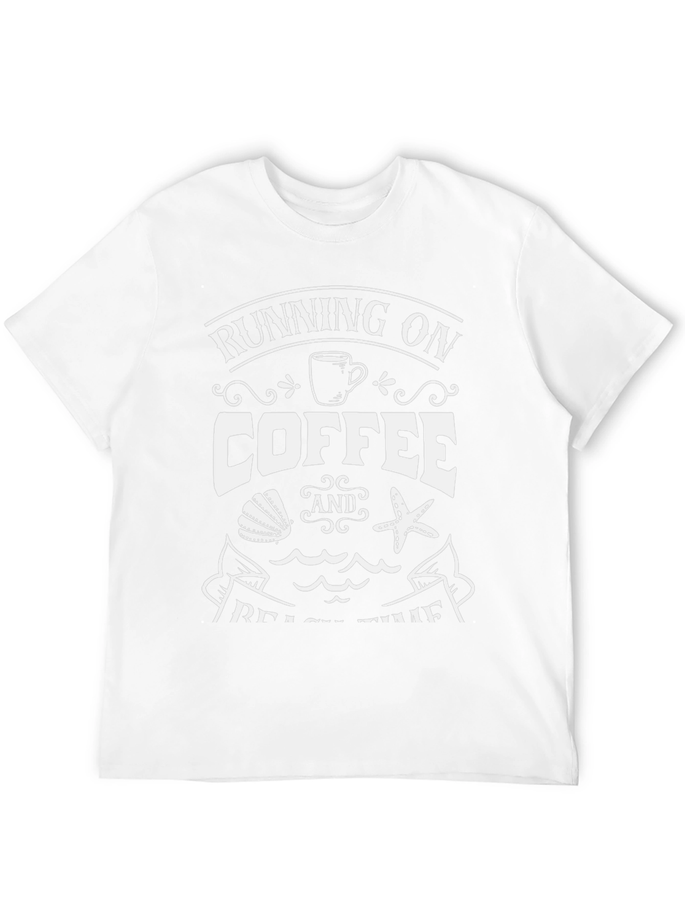 Running on Coffee & Beach Time T-Shirt