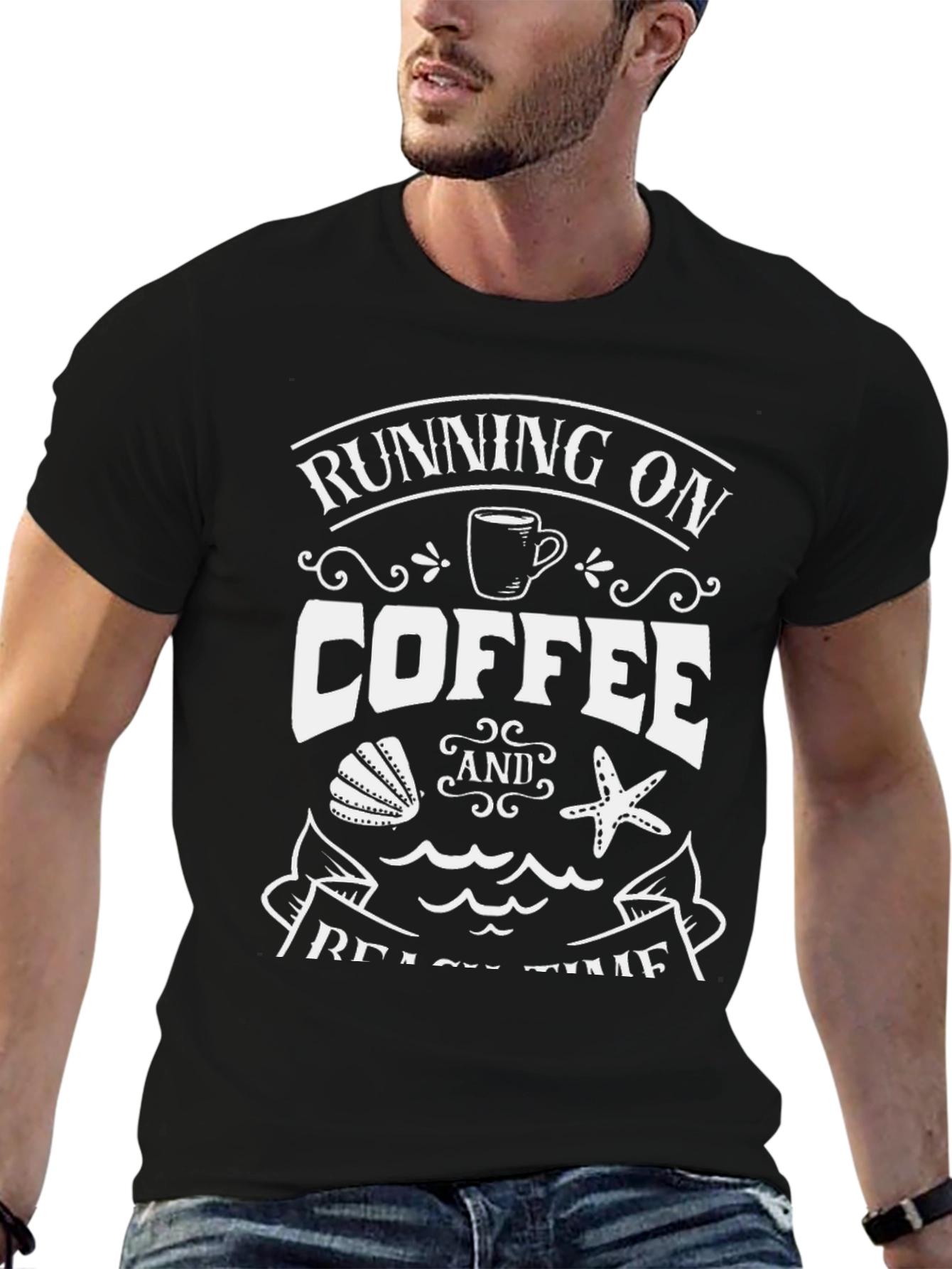 Running on Coffee & Beach Time T-Shirt