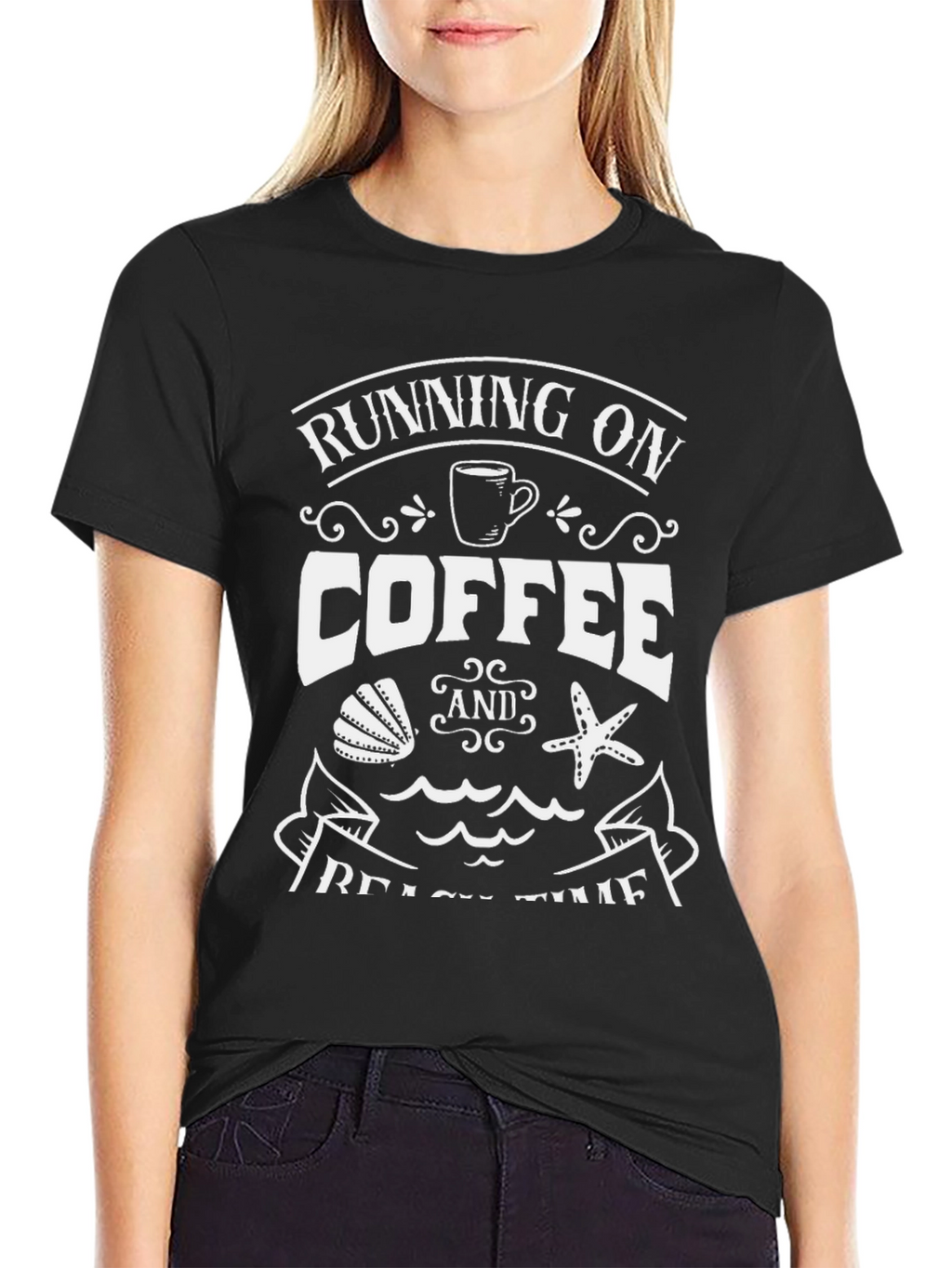 Running on Coffee & Beach Time T-Shirt