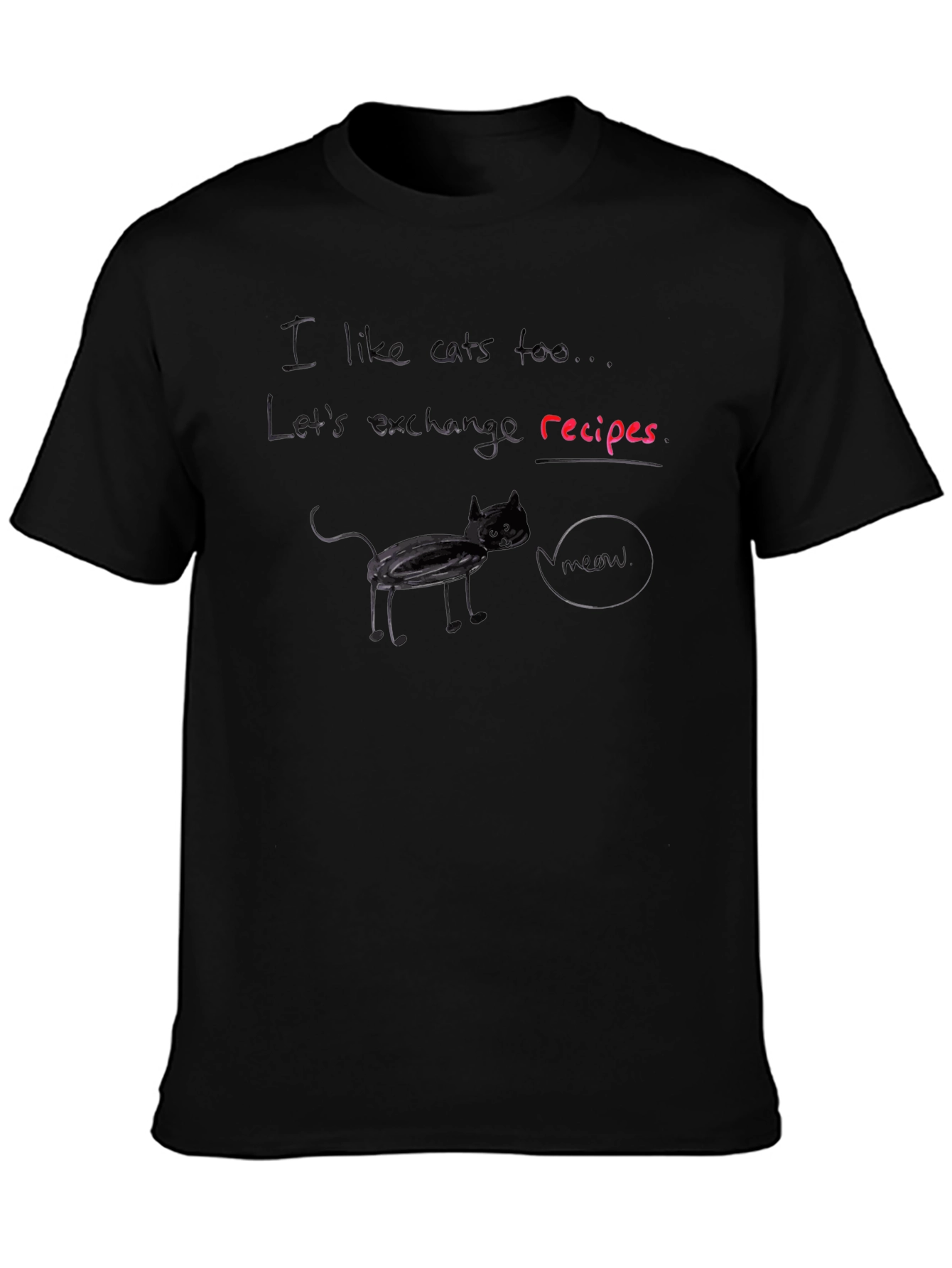 I Like Cats T-Shirt - Lets Exchange Recipes