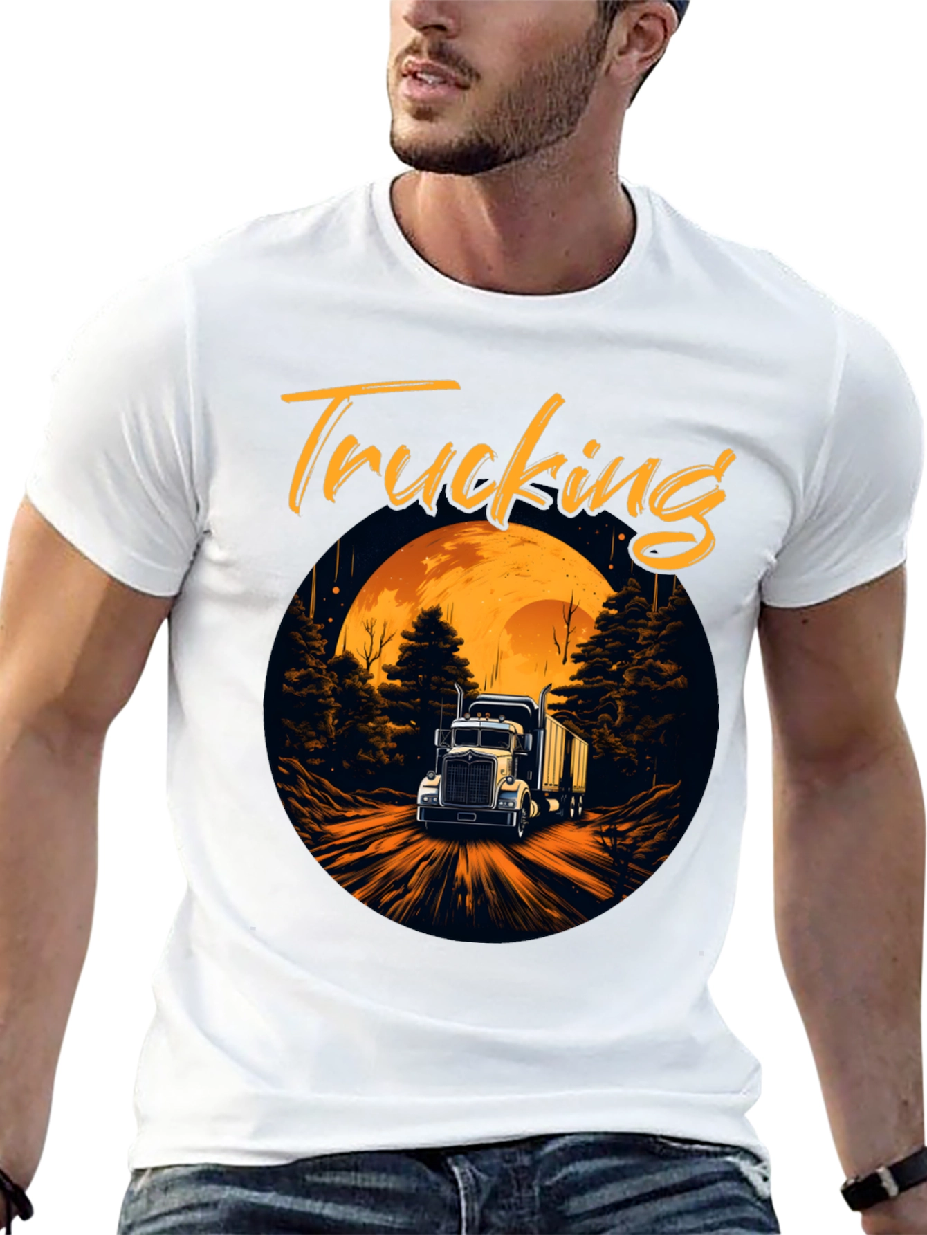 Trucking T-Shirt: Moonlit Adventure Tee