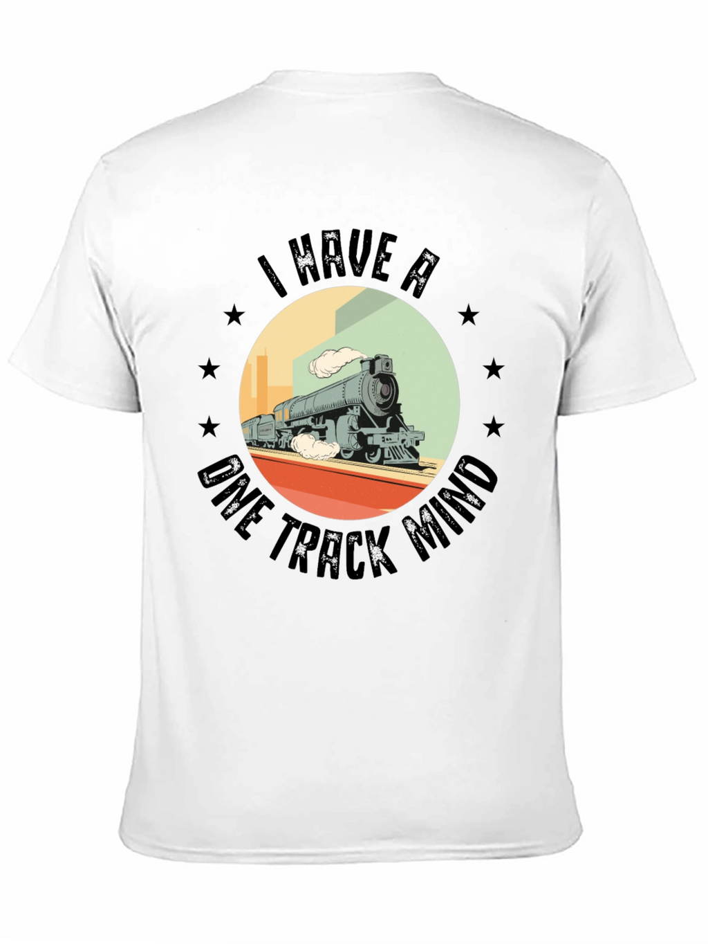 One Track Mind Train Graphic Tee - Classic Black