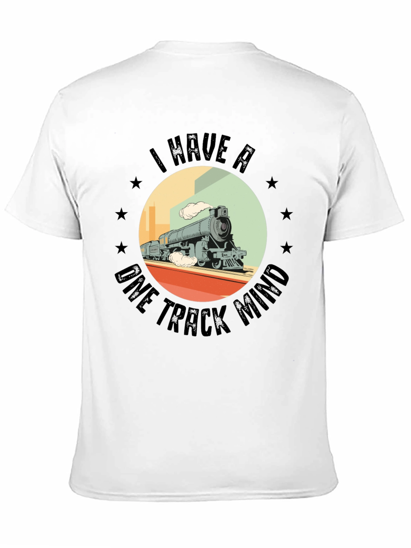 One Track Mind Train Graphic Tee - Classic Black