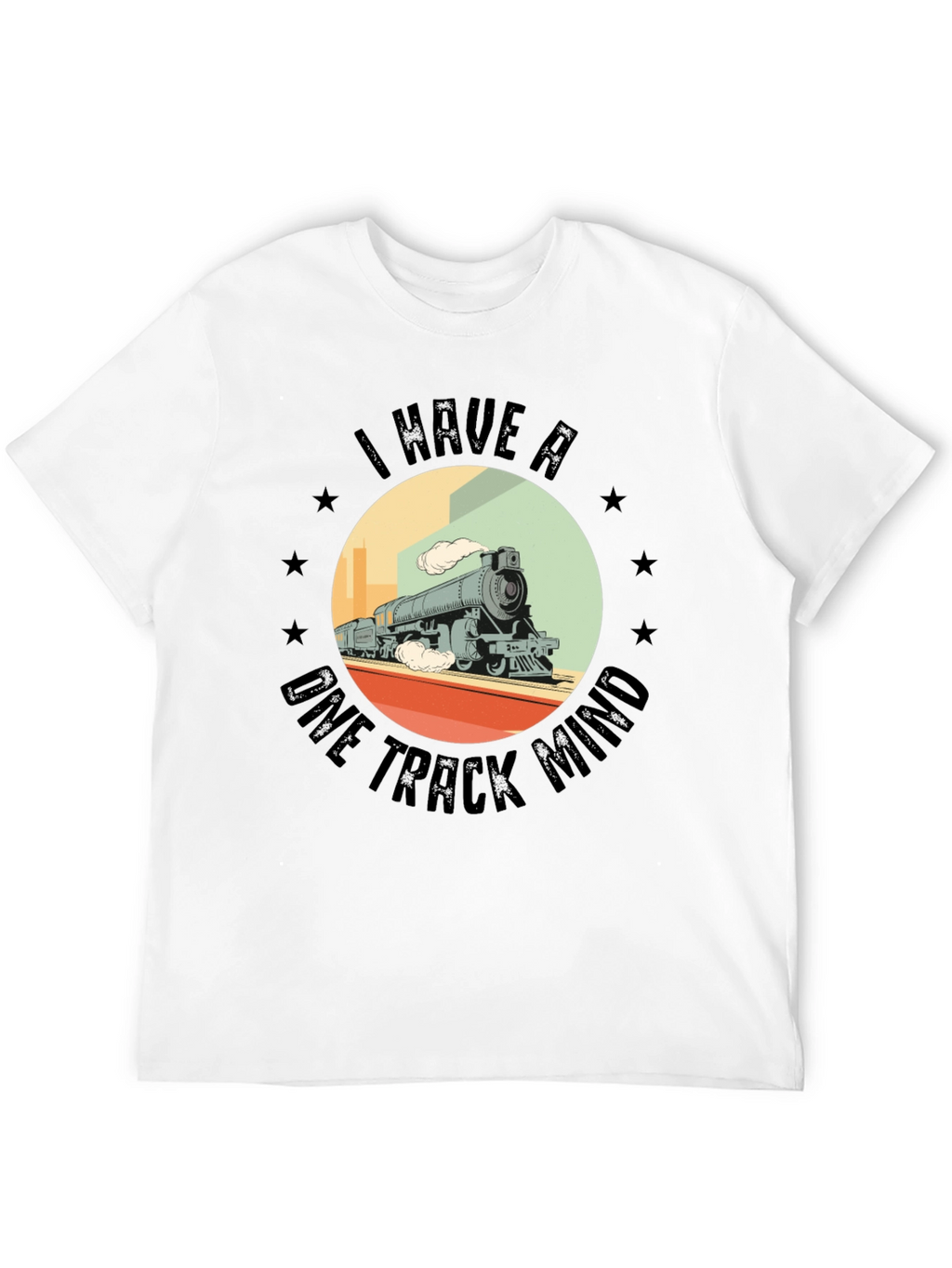 One Track Mind Train Graphic Tee - Classic Black