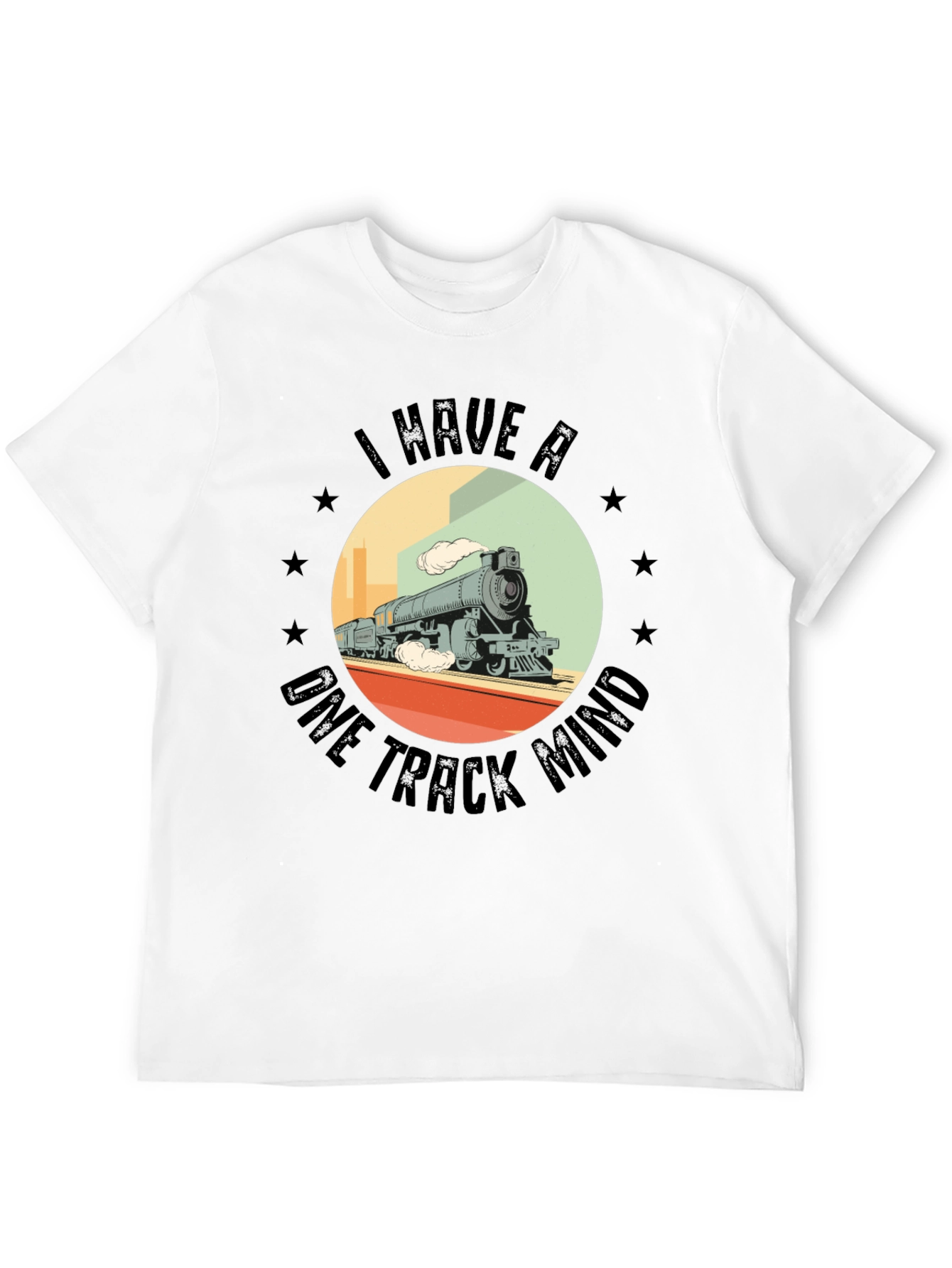 One Track Mind Train Graphic Tee - Classic Black