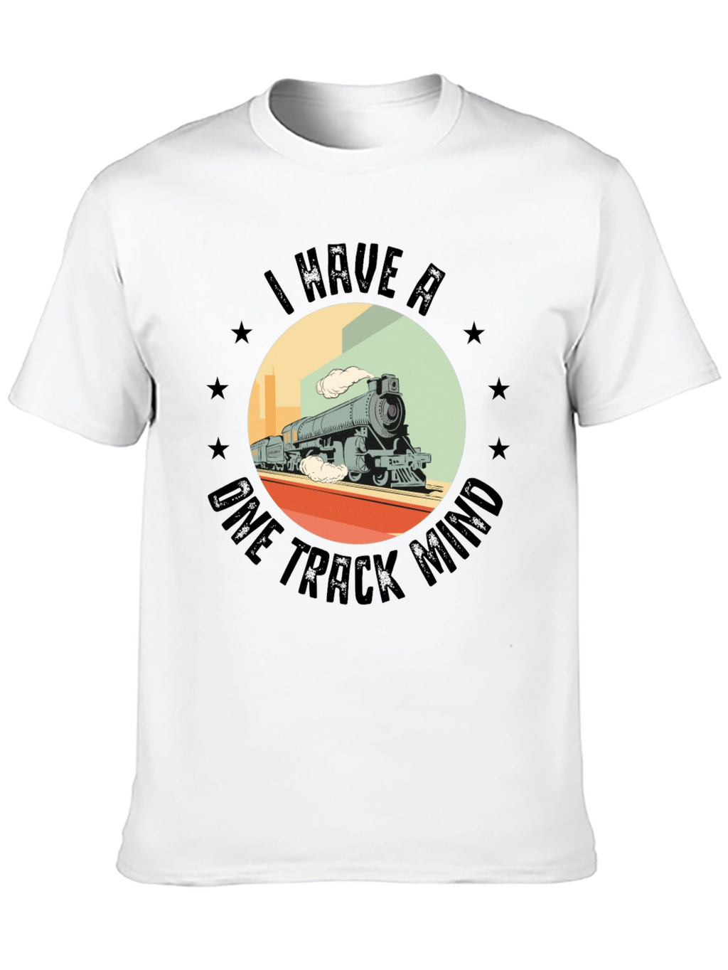 One Track Mind Train Graphic Tee - Classic Black