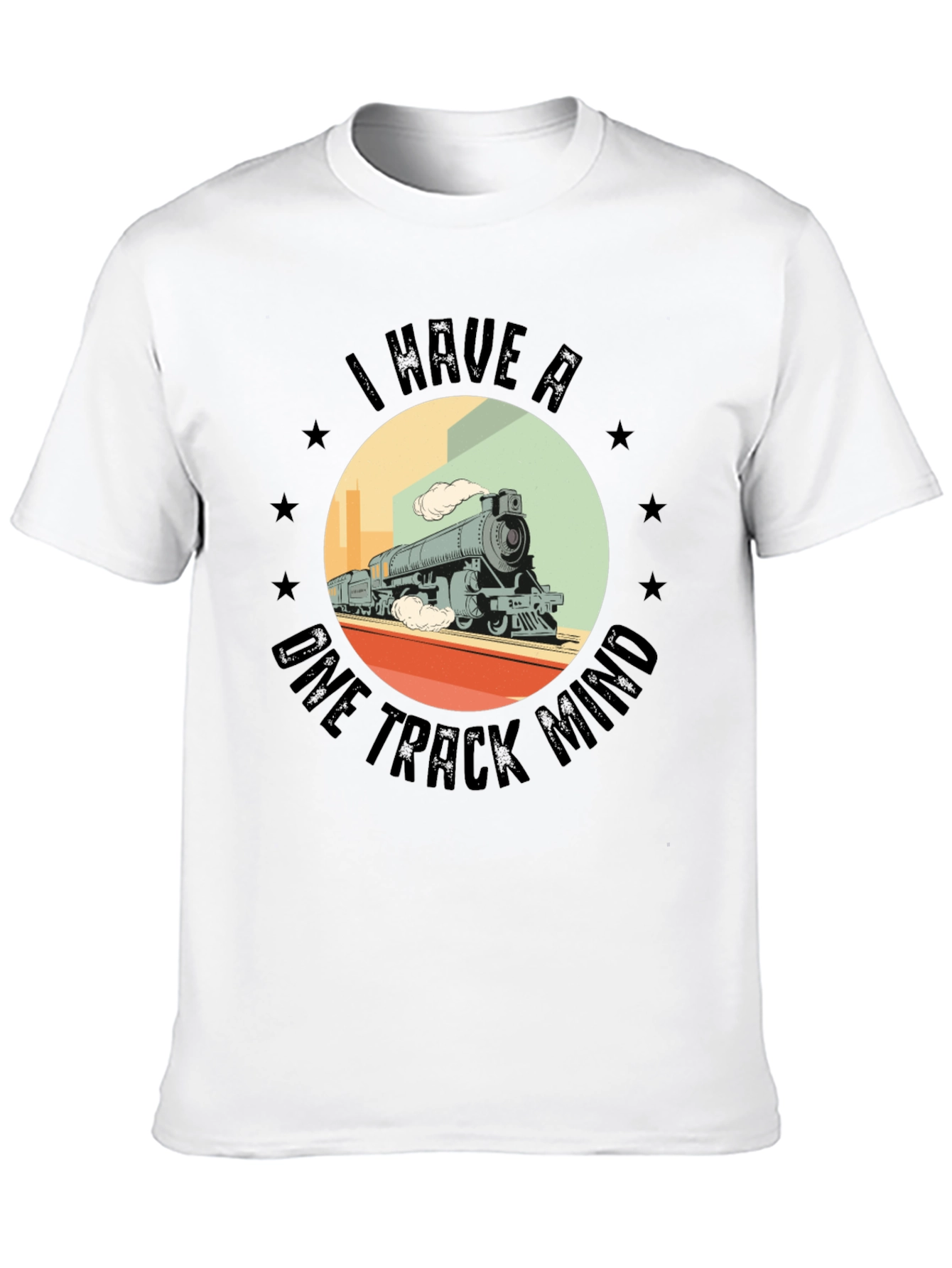 One Track Mind Train Graphic Tee - Classic Black
