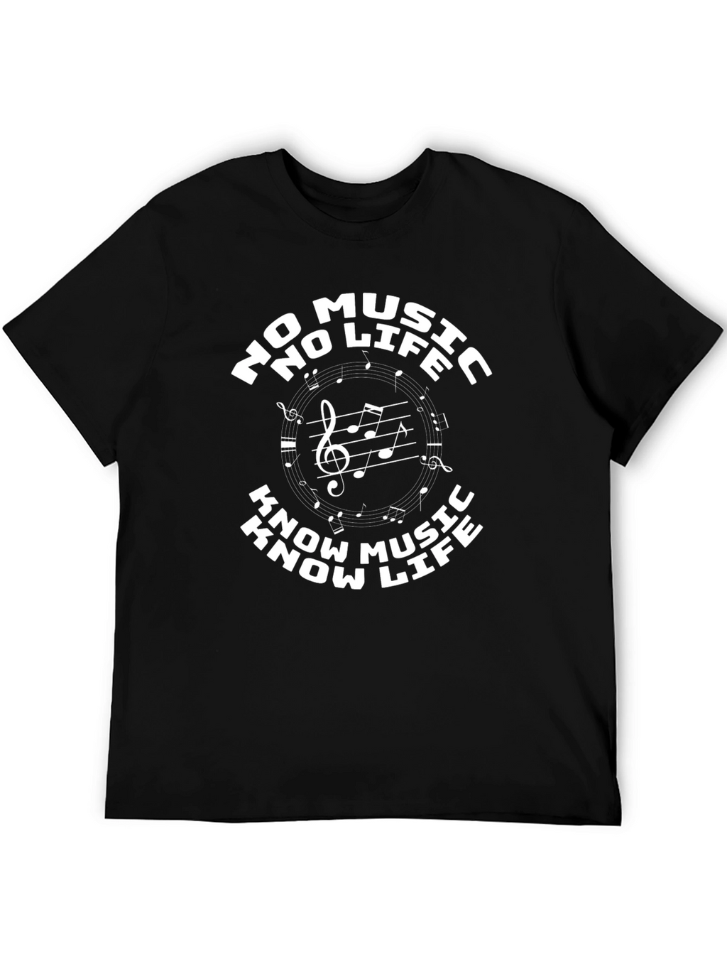 Music Lover Black Graphic T-Shirt