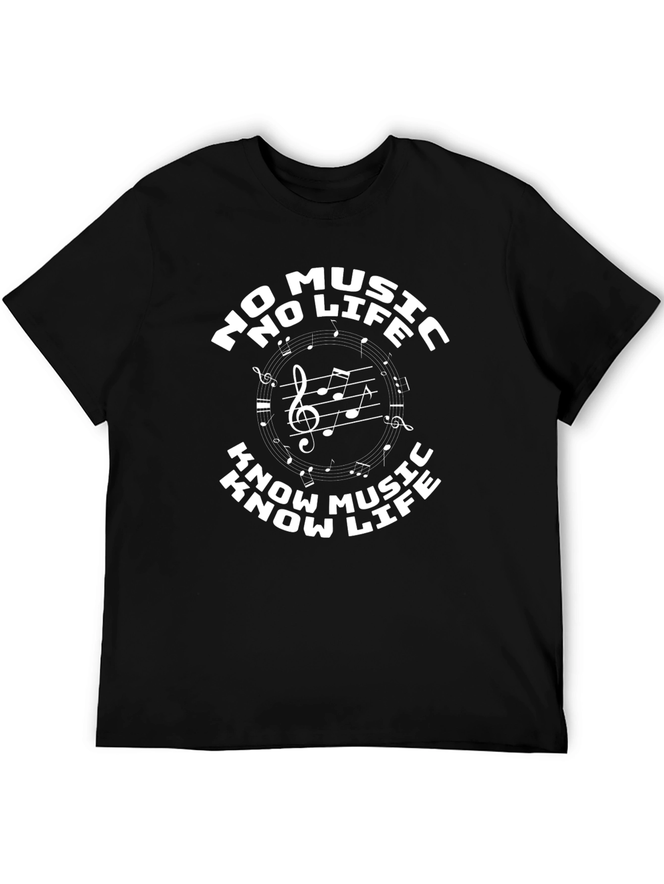Music Lover Black Graphic T-Shirt