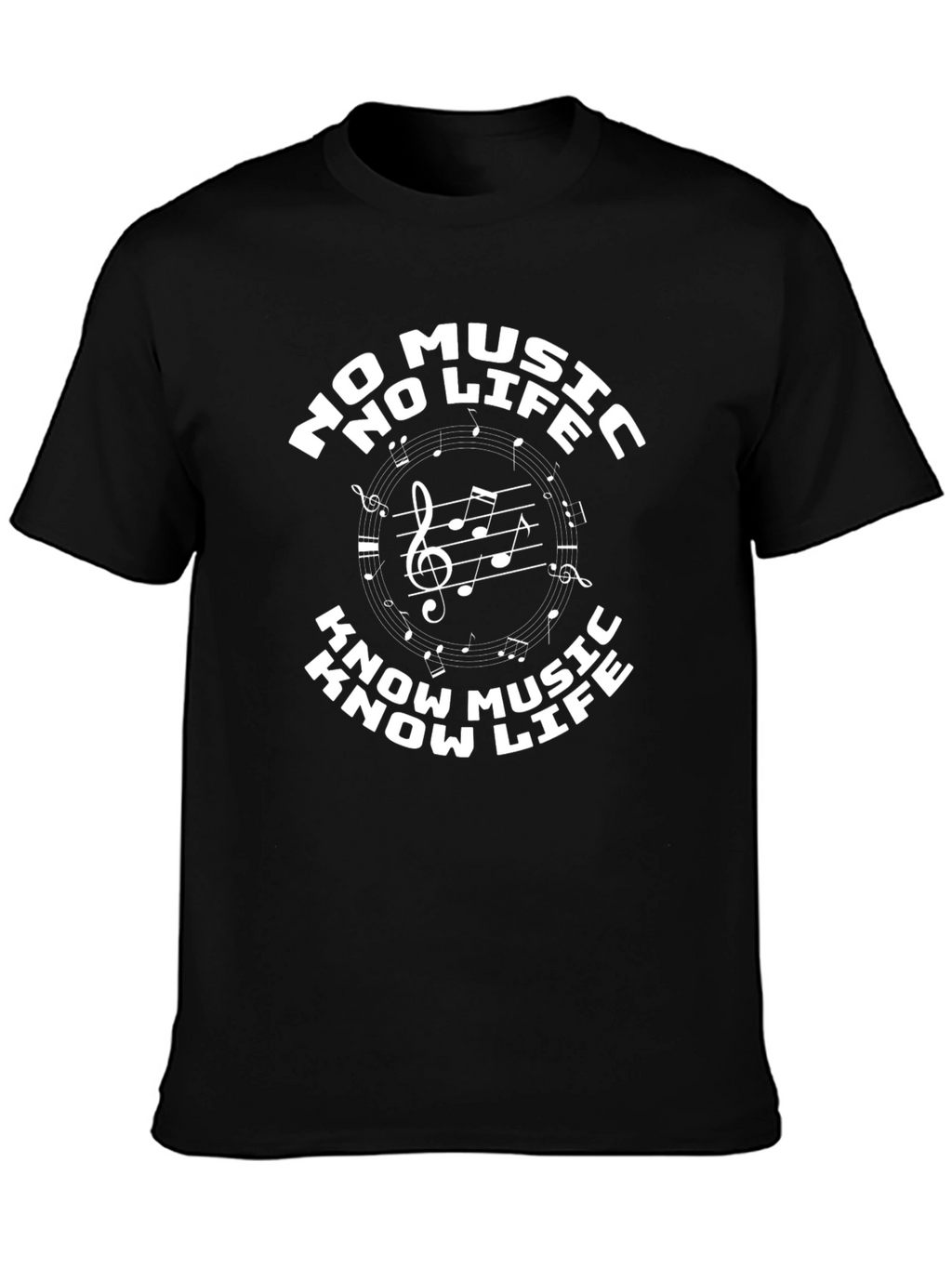 Music Lover Black Graphic T-Shirt