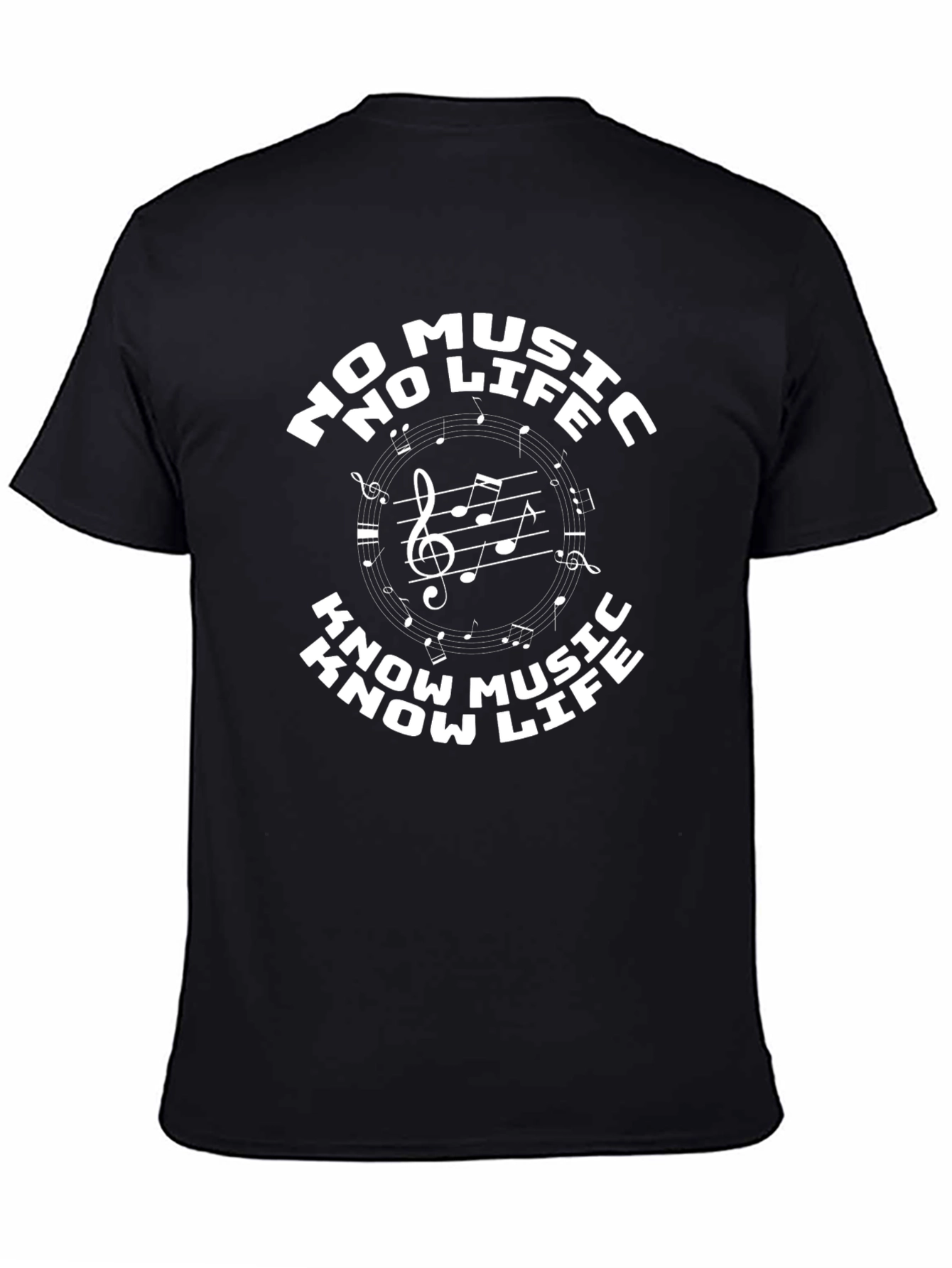 Music Lover Black Graphic T-Shirt