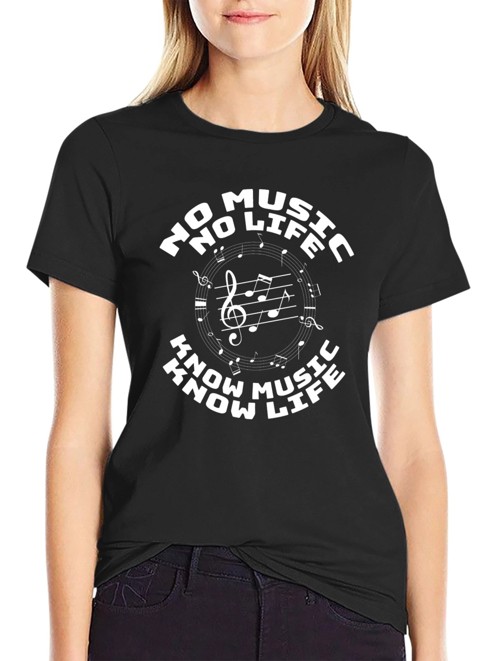 Music Lover Black Graphic T-Shirt