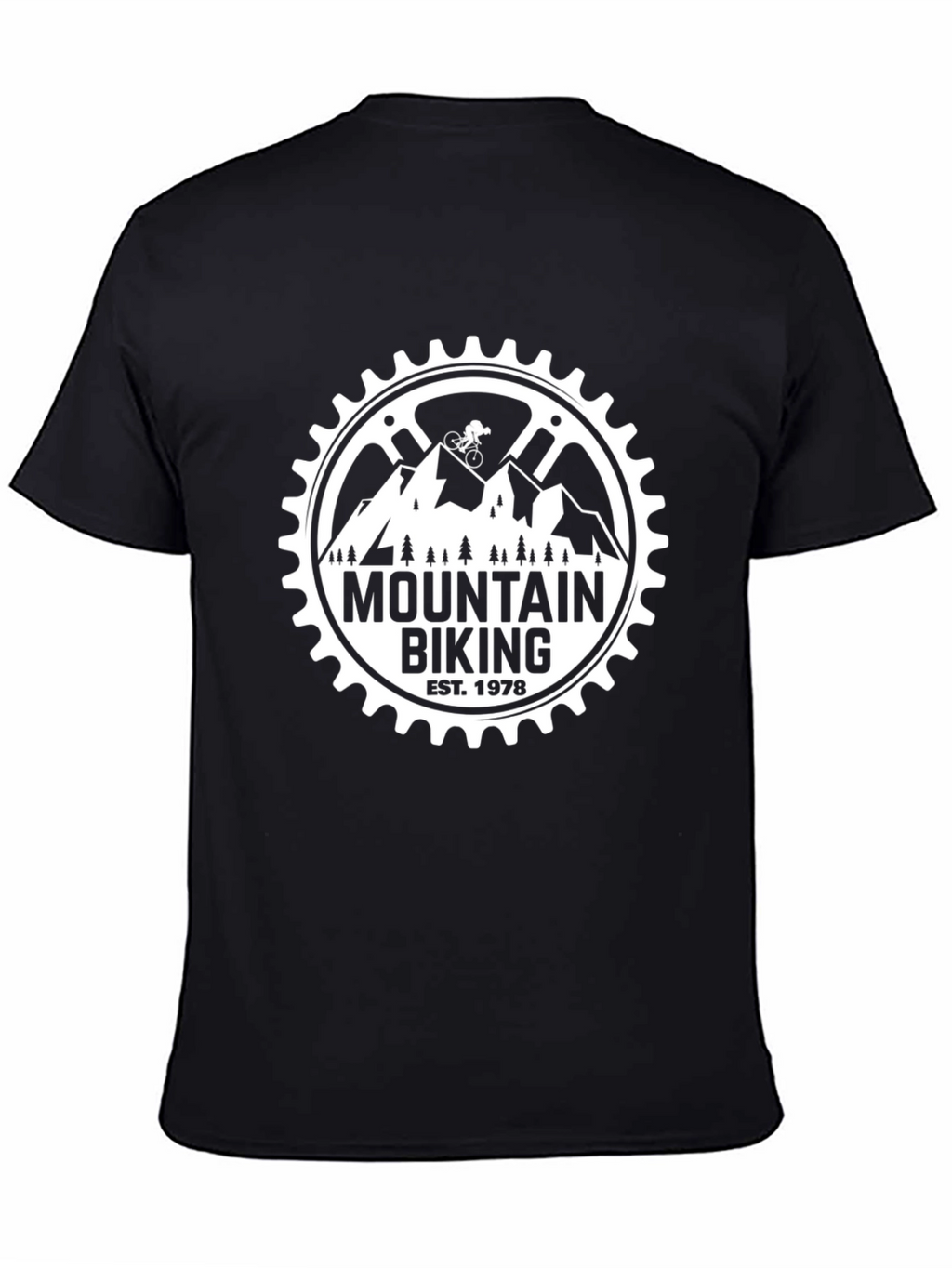 Mountain Biking EST 1978 Black T-Shirt