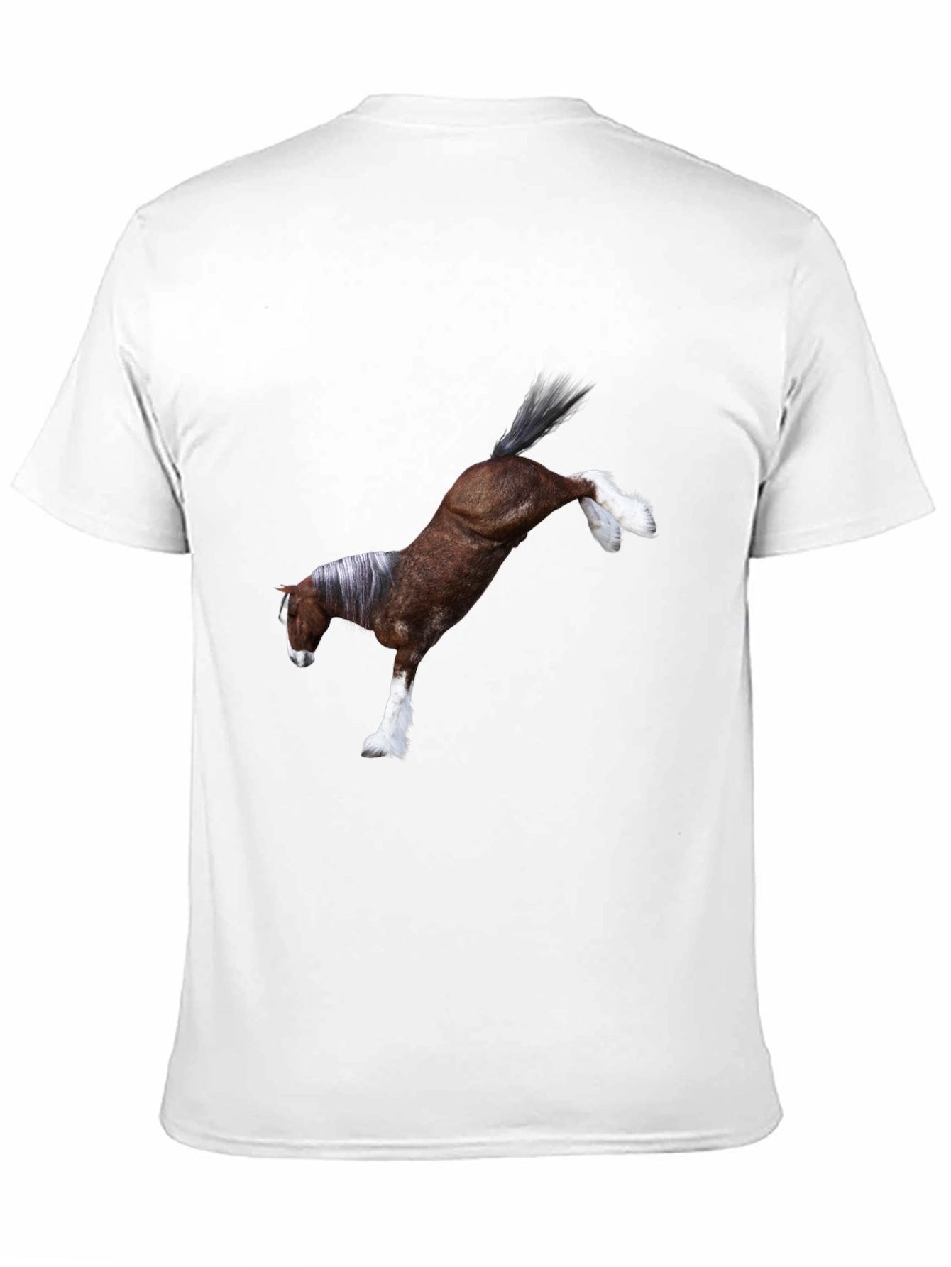 Black T-Shirt with Horse Graphic