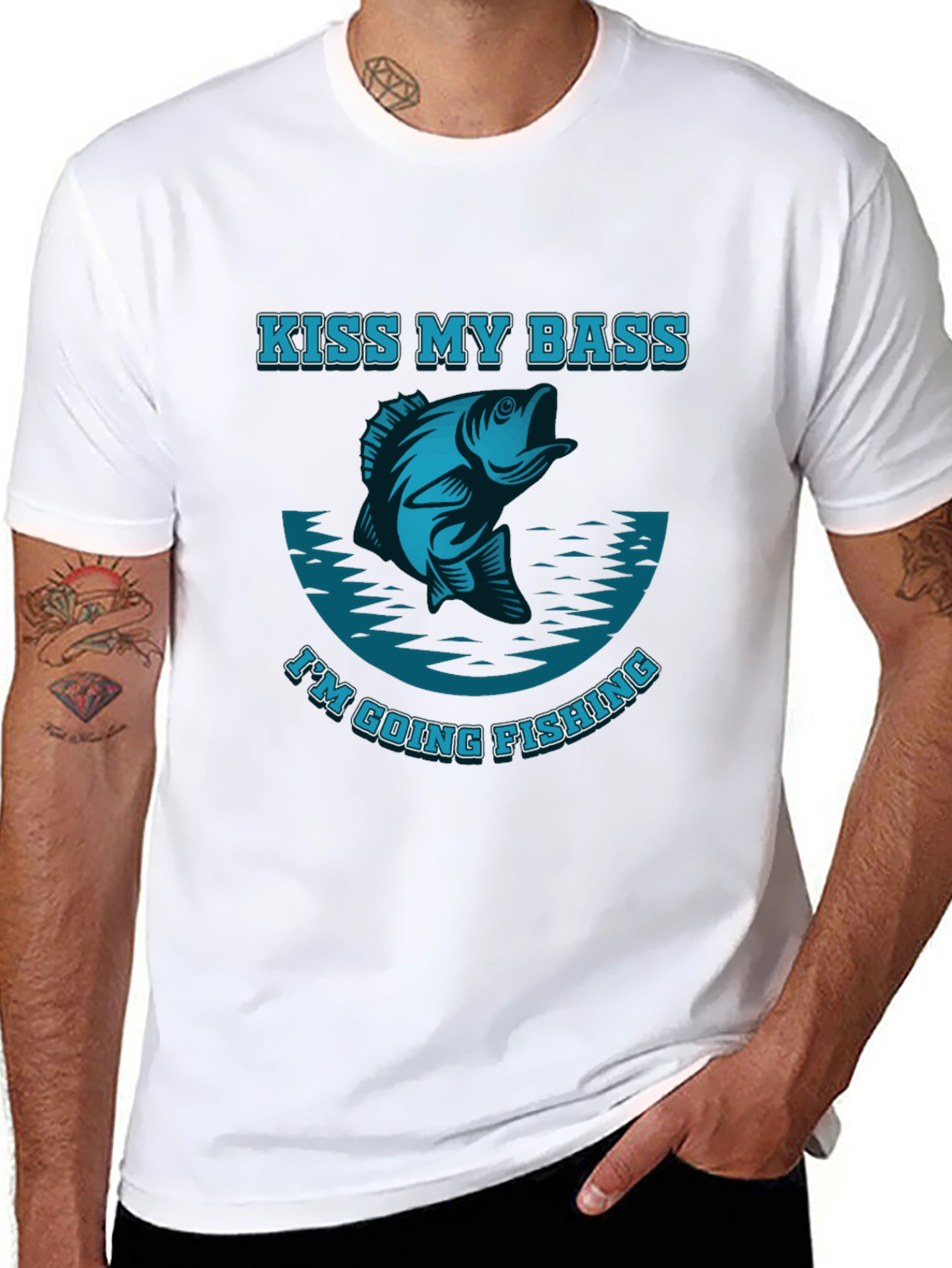 Kiss My Bass Im Going Fishing T-Shirt