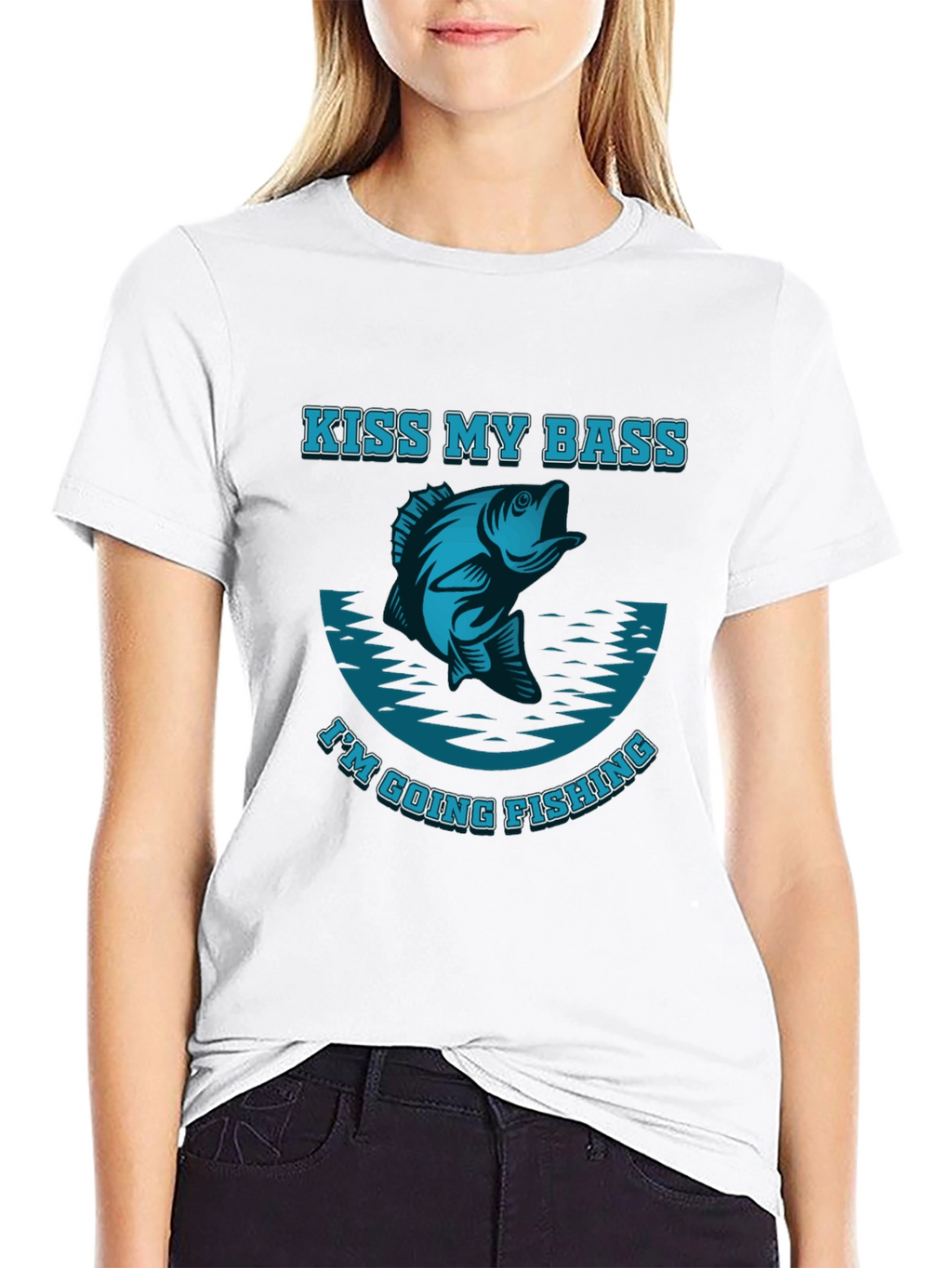 Kiss My Bass Im Going Fishing T-Shirt