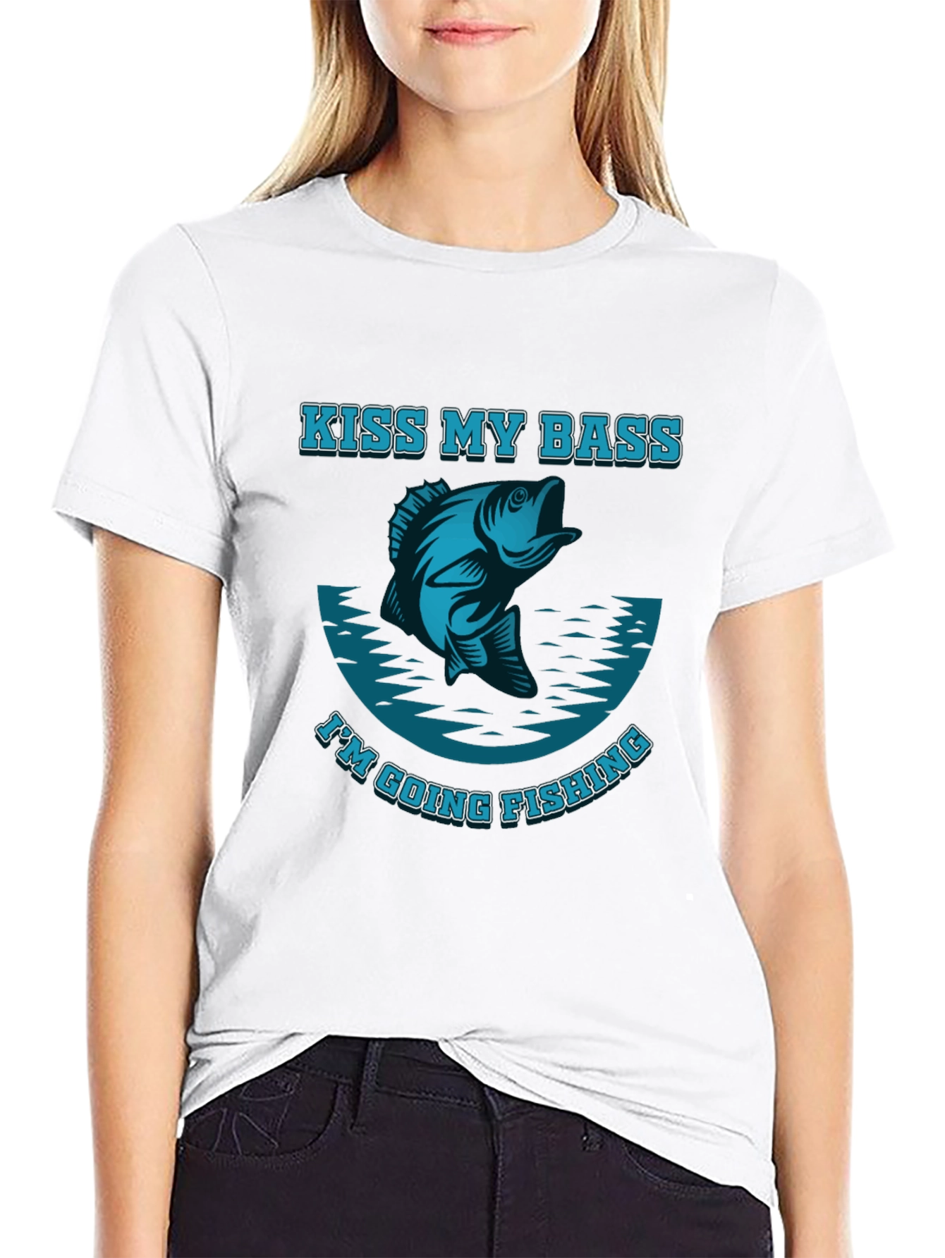 Kiss My Bass Im Going Fishing T-Shirt